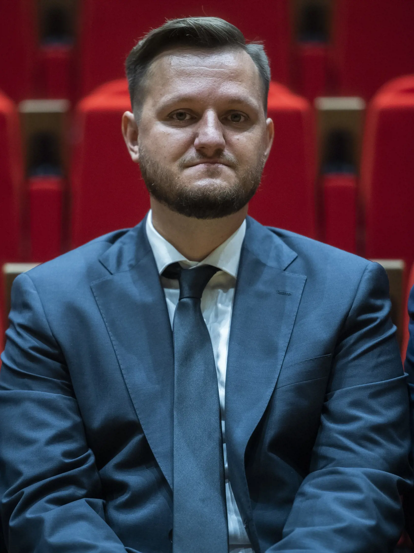 Na snímke kandidát Peter Badač počas verejného vypočutia kandidátov na generálneho riaditeľa RTVS na Výbore NR SR pre kultúru a médiá v Bratislave 13. júna 2022.