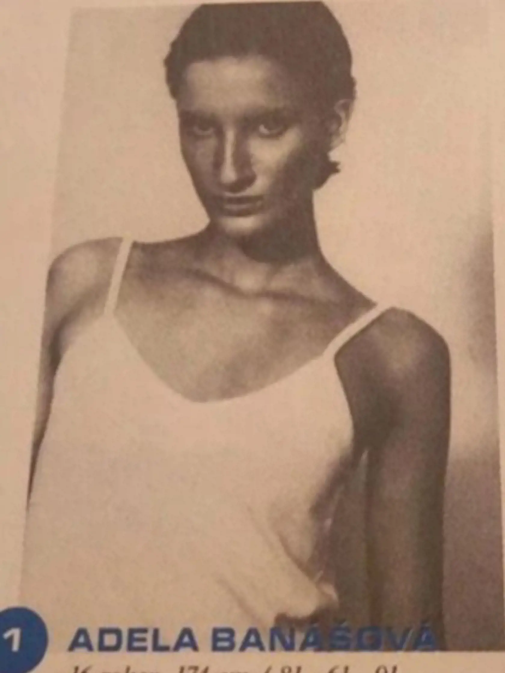 Adela Banášová ako 16-ročná, keď súťažila v Elite Model Look. 