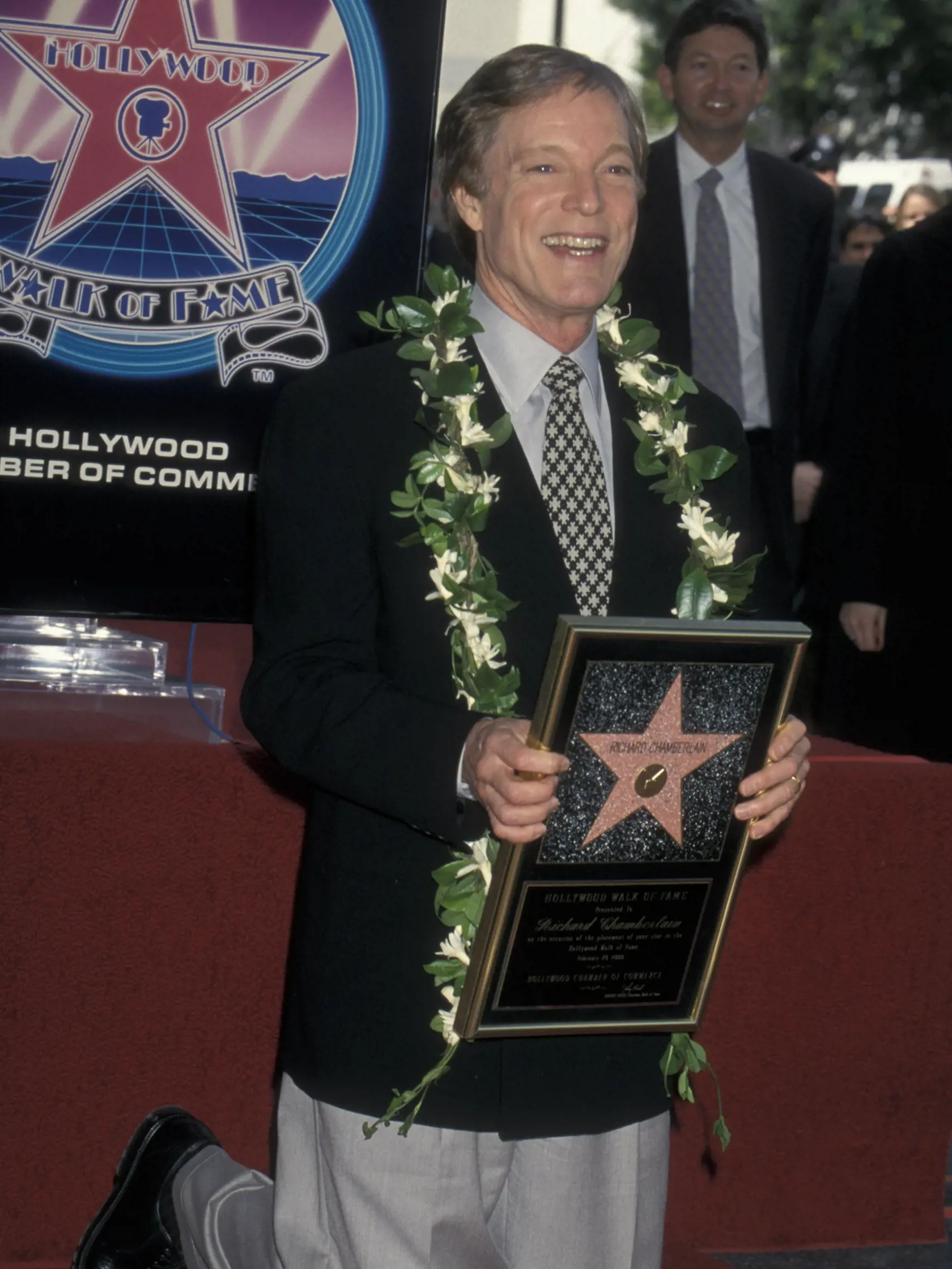 Richard Chamberlain na hollywoodskom chodníku slávy v roku 2000