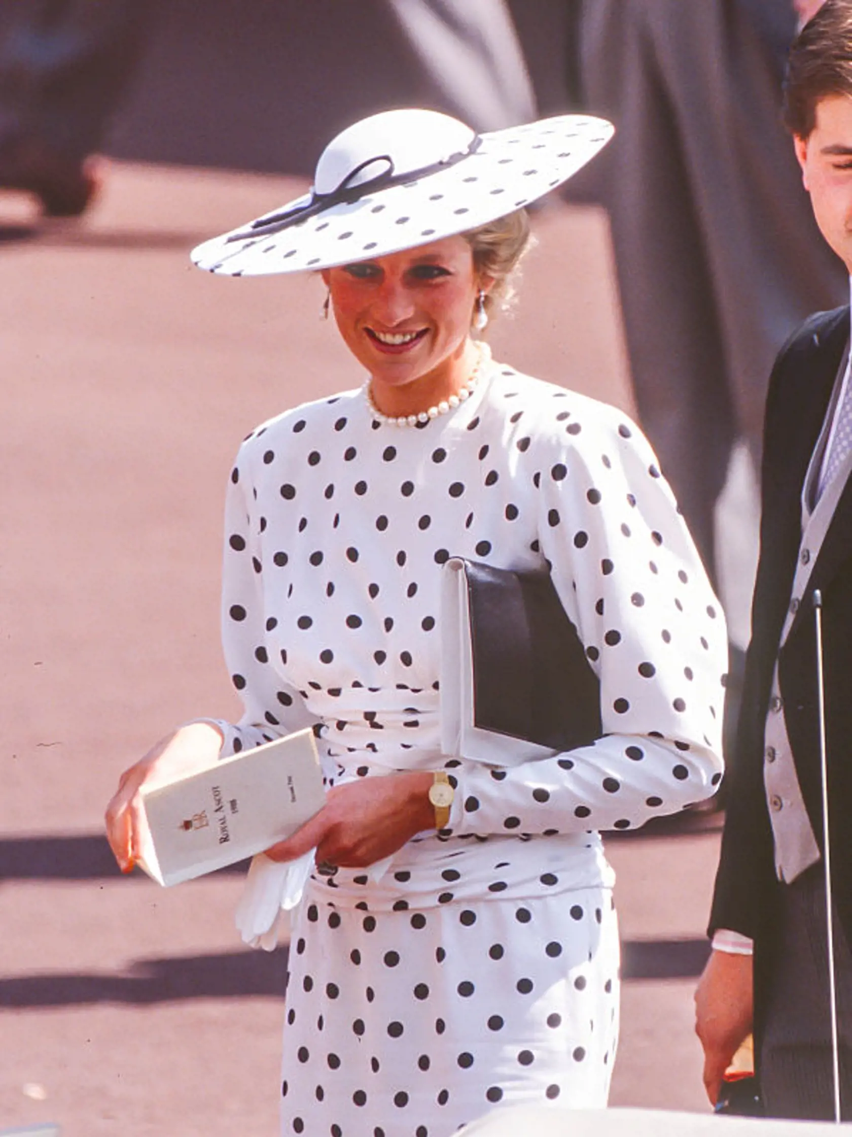 Princezná Diana na Royas Ascot v roku 1988.