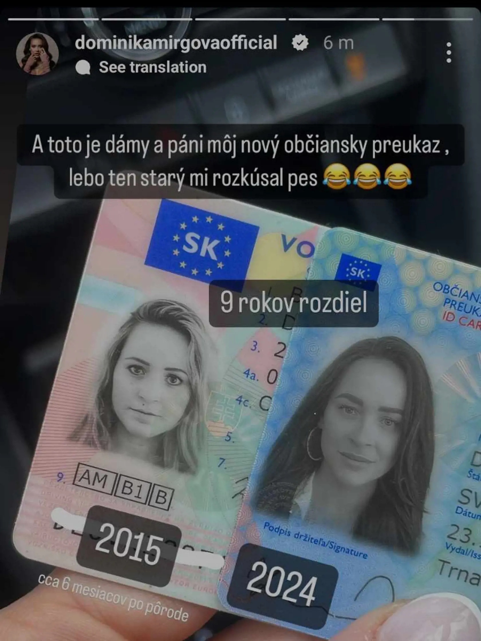 Dominika pred 9 rokmi a dnes.