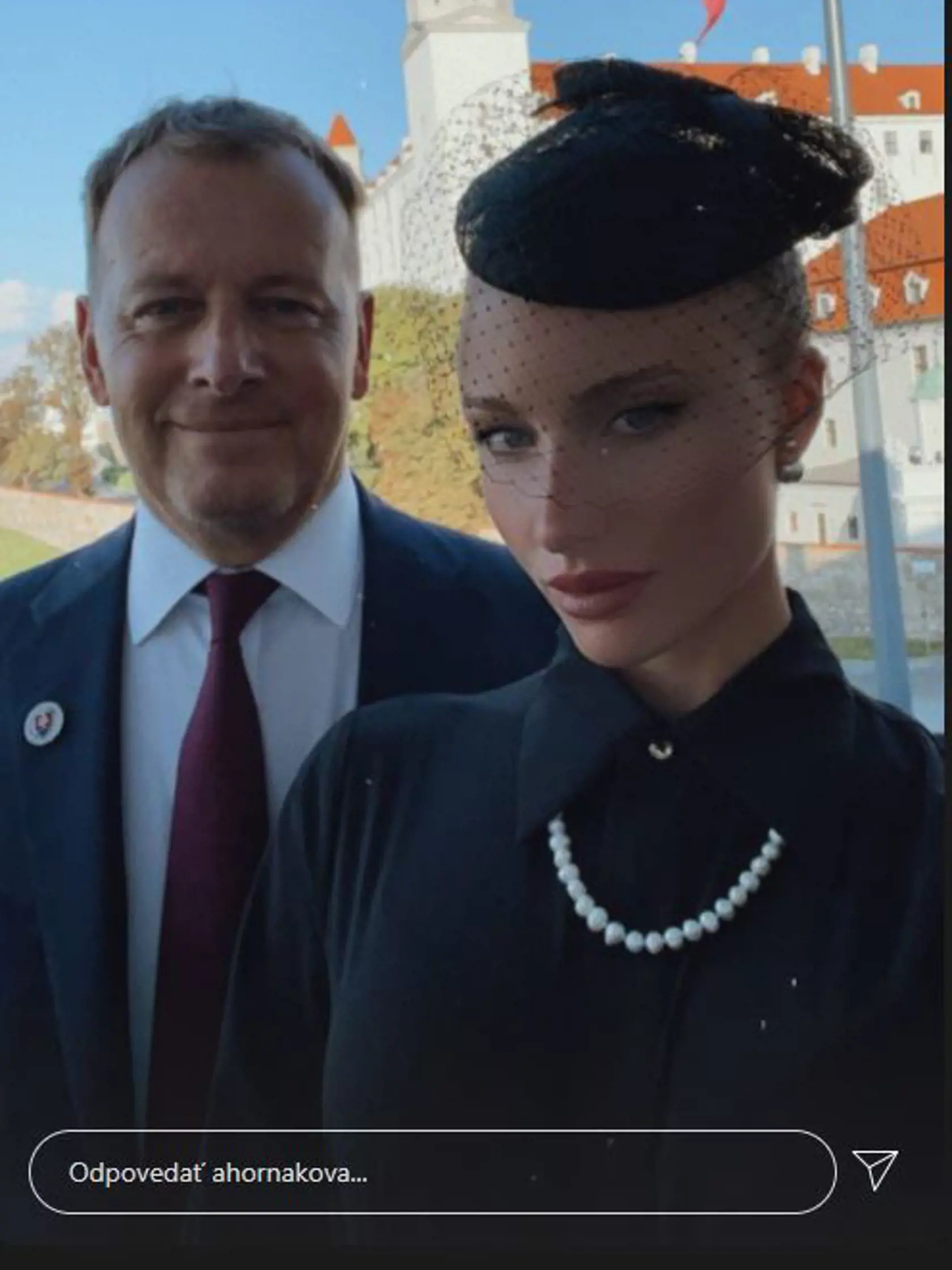 Kollárova dcéra Alexandra Horňáková sa takto vyfintila k pápežovi