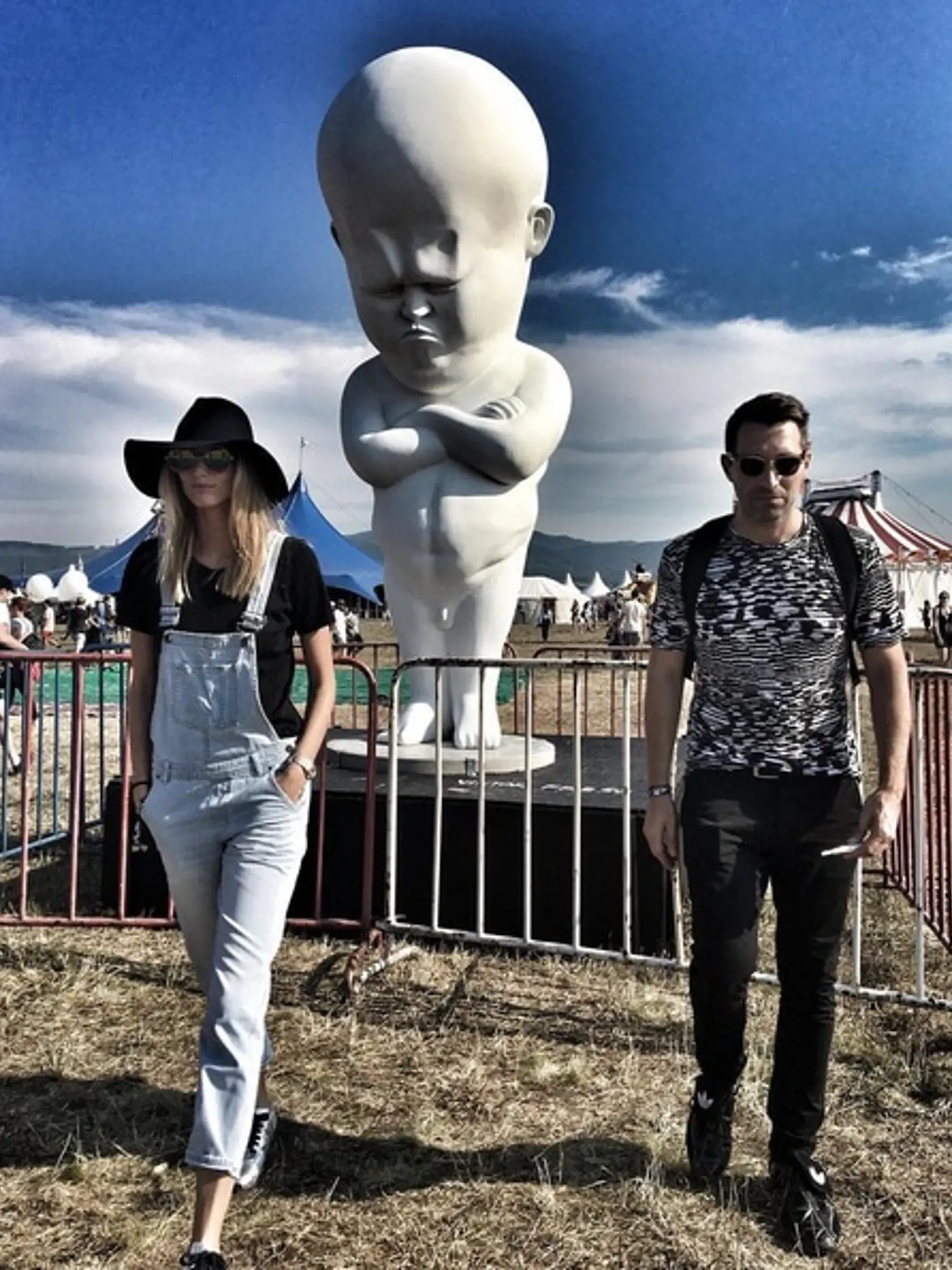 Pohoda 2017: Topmodelka Michaela Kociánová a moderátor Bruno Ciberej.