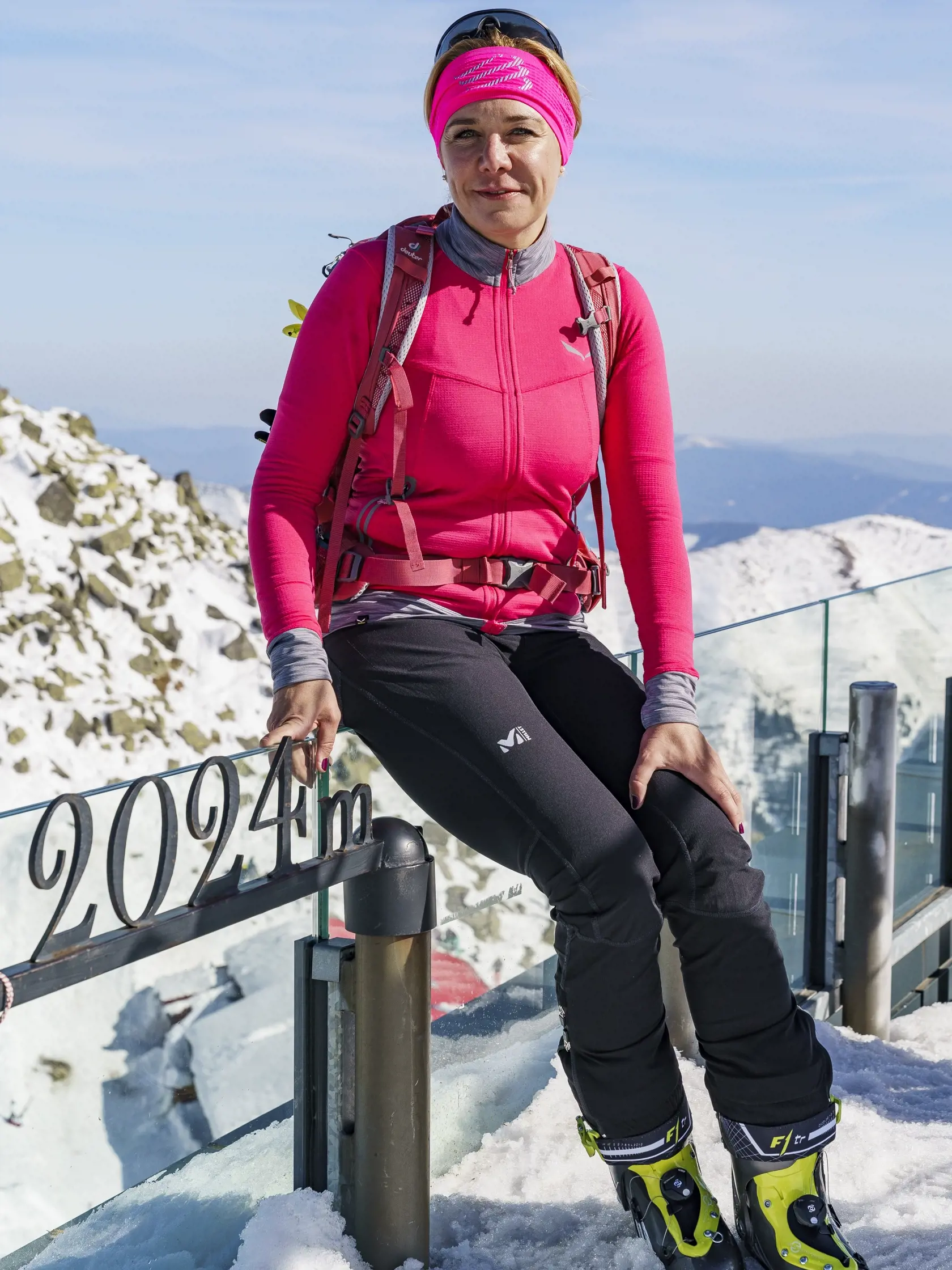 Aj politička Denisa Saková prepadla skialpinizmu. Na snímke po úspešnom výstupe na Chopok.