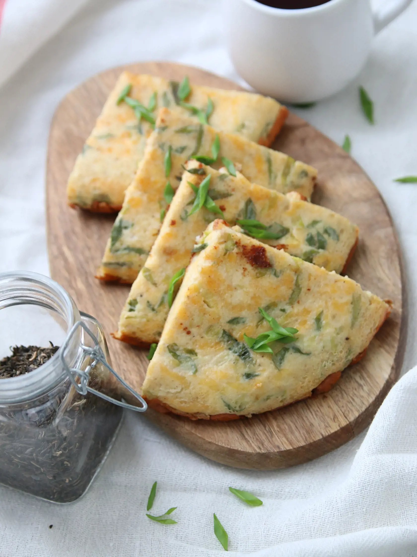 Frittata  so zeleným čajom.