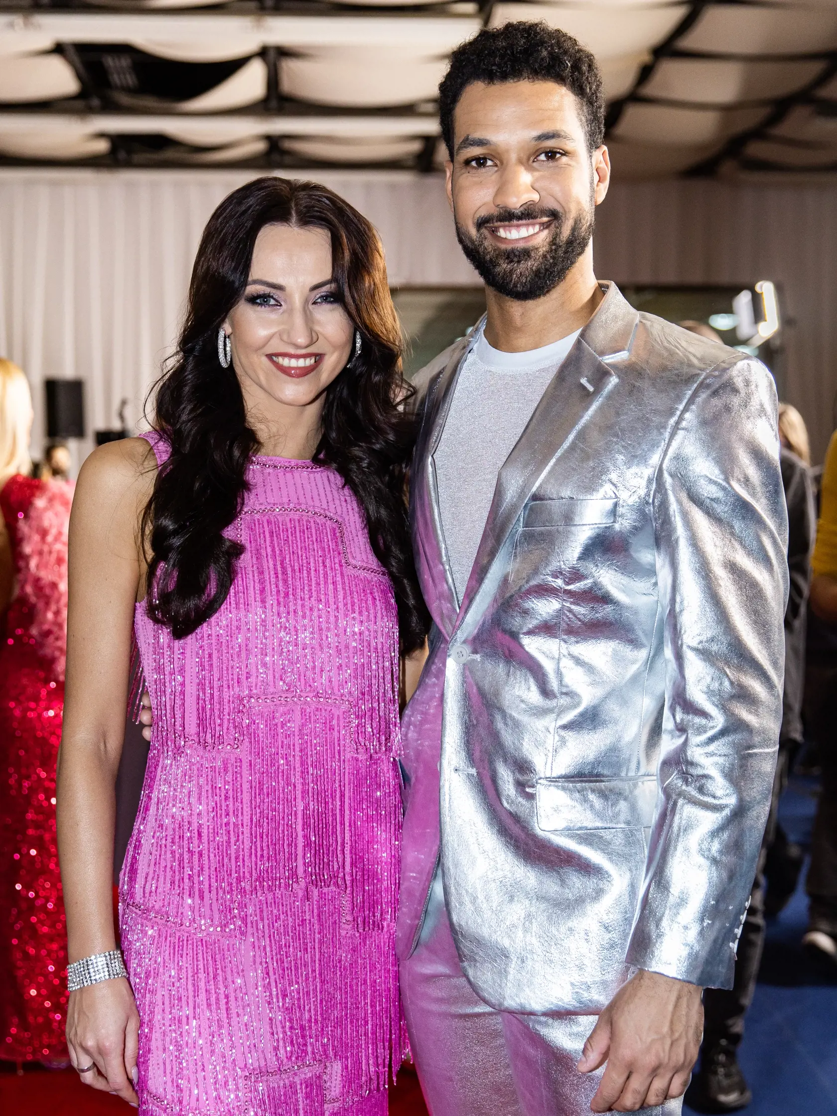 Predstavenie párov tanečnej šou "Let's Dance 2023" v Bratislave. Na snímke Victor Ibara a Simona Brecíková.