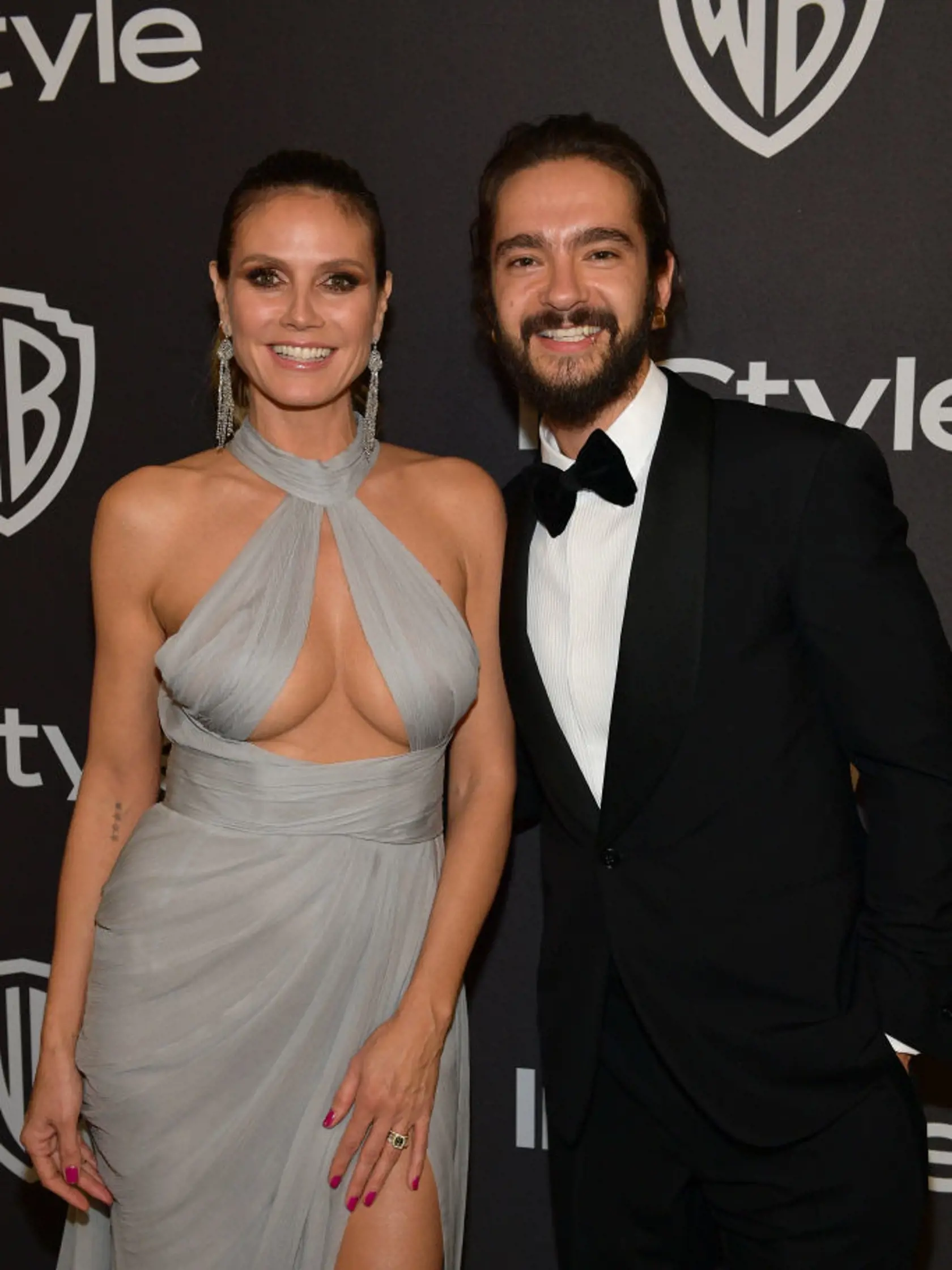 BEVERLY HILLS, CA - JANUARY 06:  Heidi Klum (L) and Tom Kaulitz attend the 2019 InStyle and Warner Bros. 76th Annual Golden Globe Awards Post-Party at The Beverly Hilton Hotel on January 6, 2019 in Beverly Hills, California.  (Photo by Matt Winkelmeyer/Getty Images for InStyle)