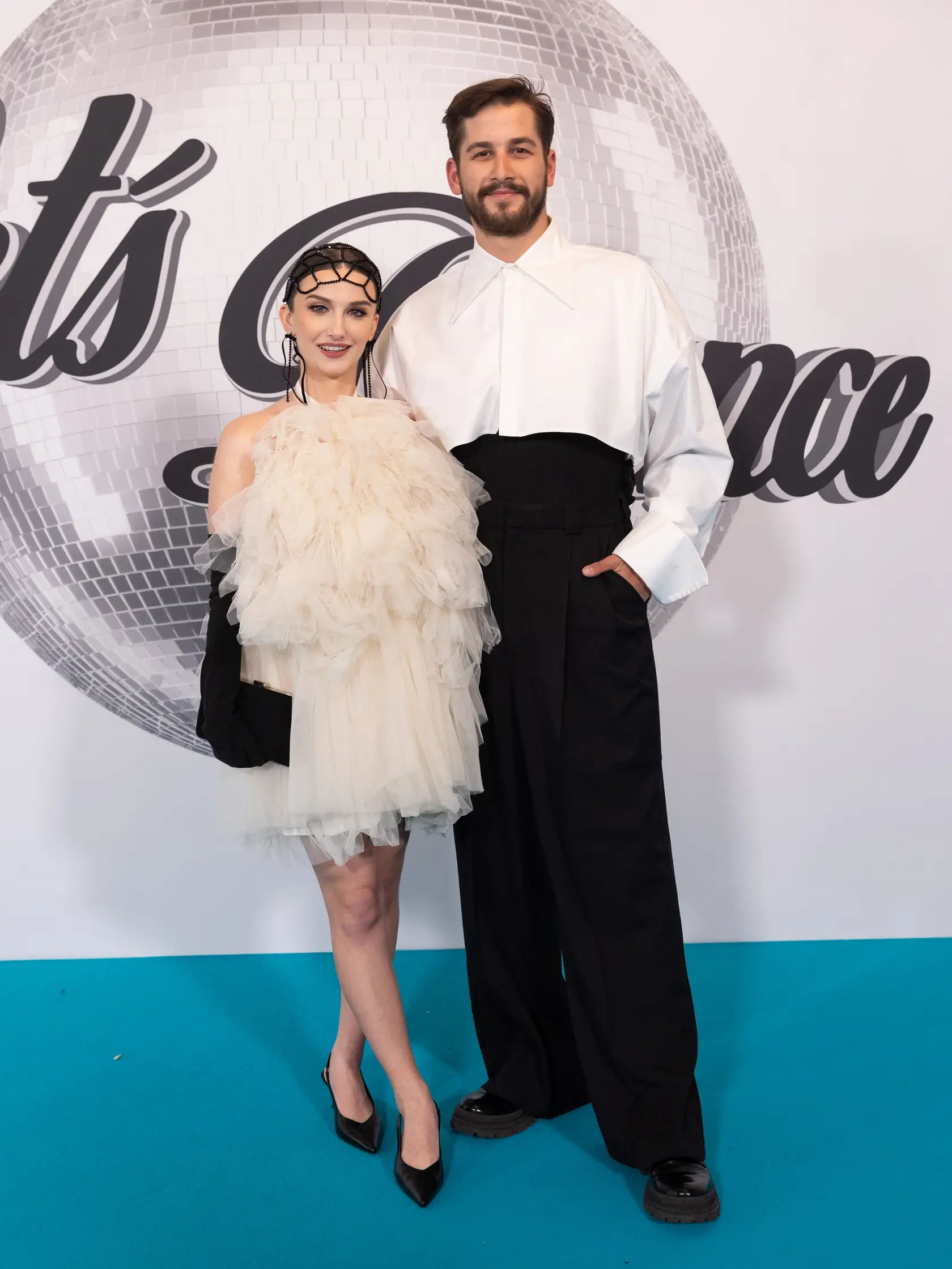 Na snímke tehotná Petra Dubayová a Jakub Jablonský počas šiesteho kola Let's dance 2025.