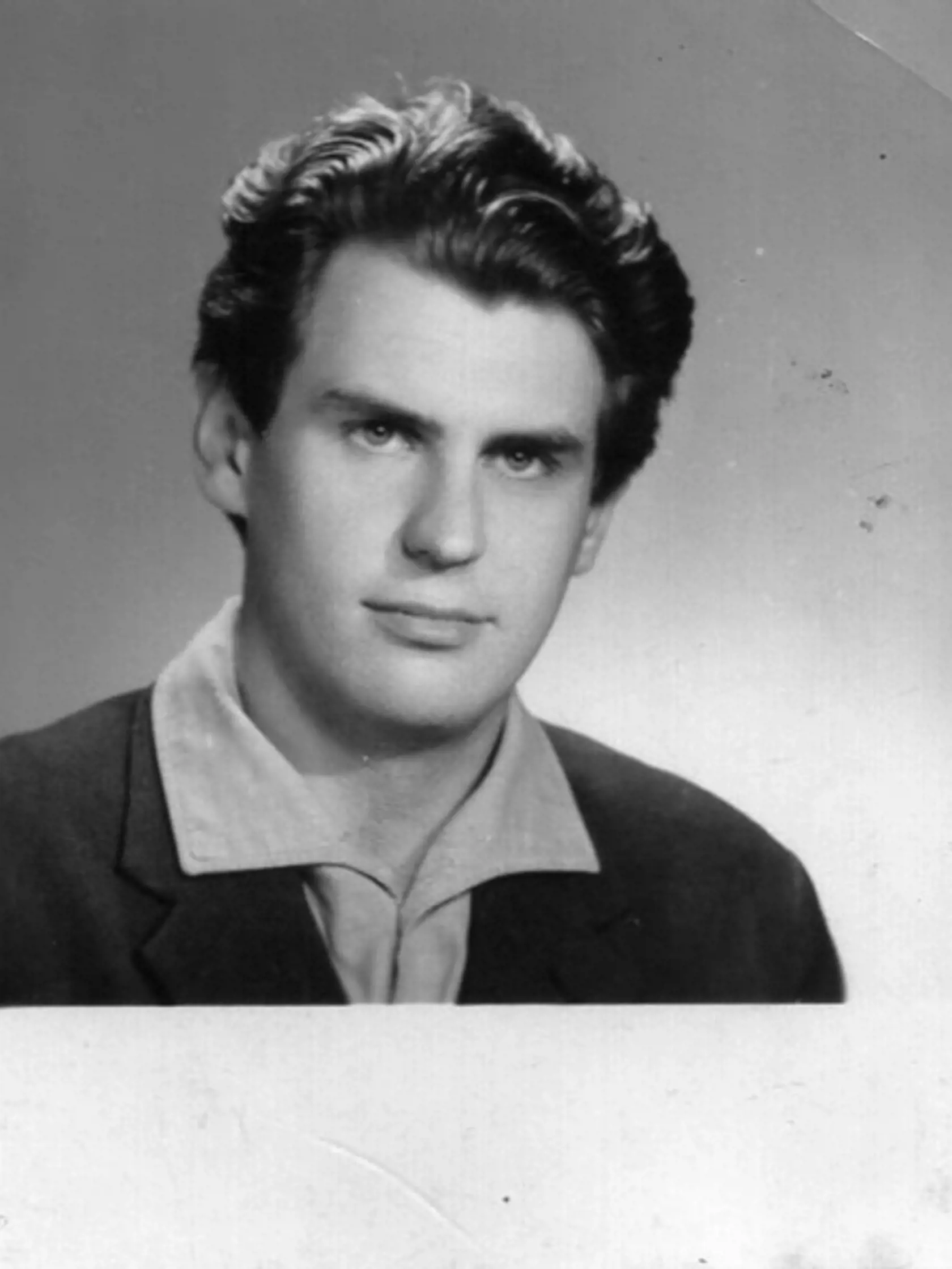 Miloš Zeman ako mladý muž.