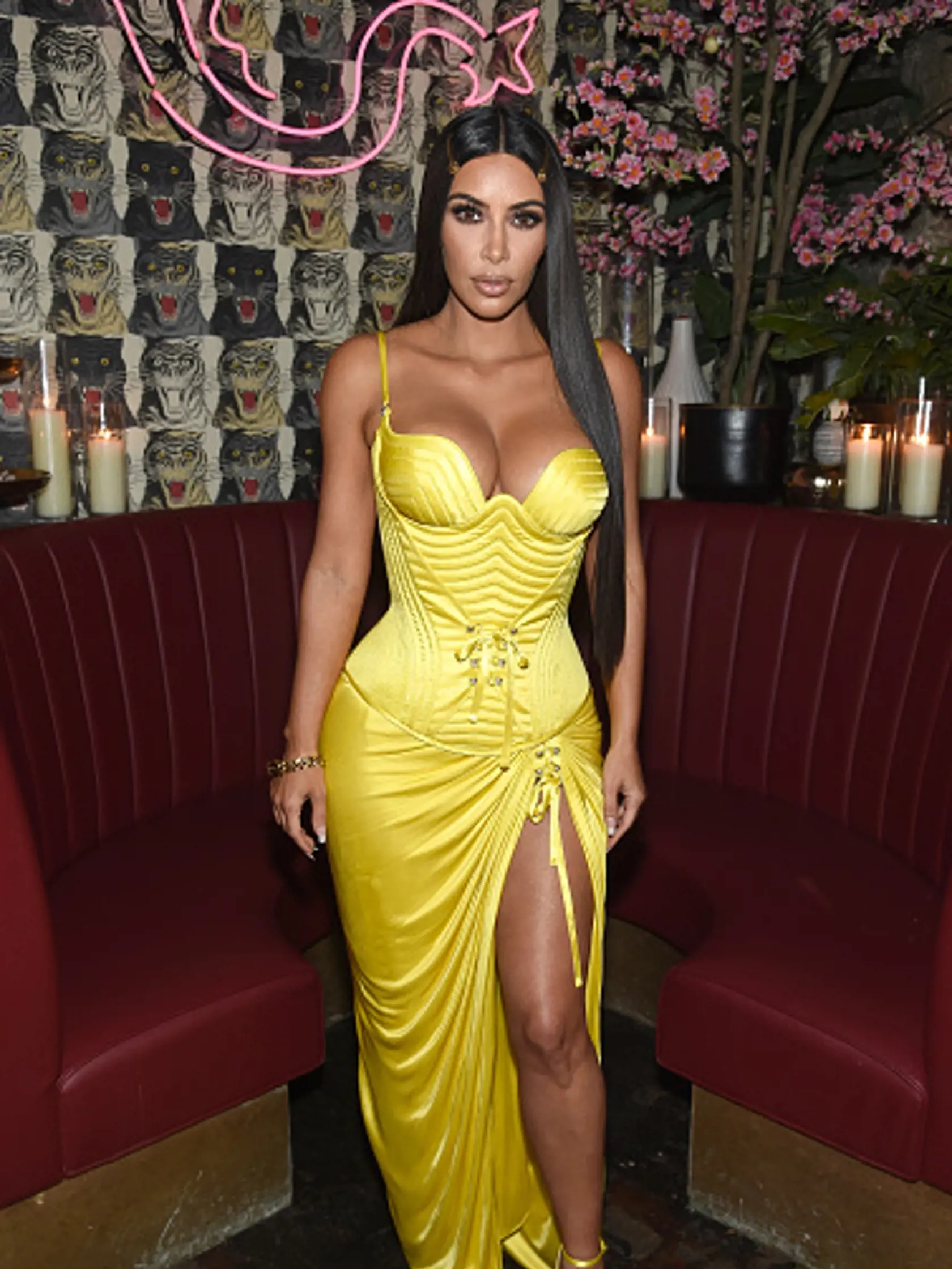 NEW YORK, NY - MAY 08:  Founder and CEO, KKW Kim Kardashian attends an intimate dinner hosted by The Business of Fashion to celebrate its latest special print edition 'The Age of Influence' at Peachy's/Chinese Tuxedo on May 8, 2018 in New York City.  (Photo by Dimitrios Kambouris/Getty Images for The Business of Fashion)