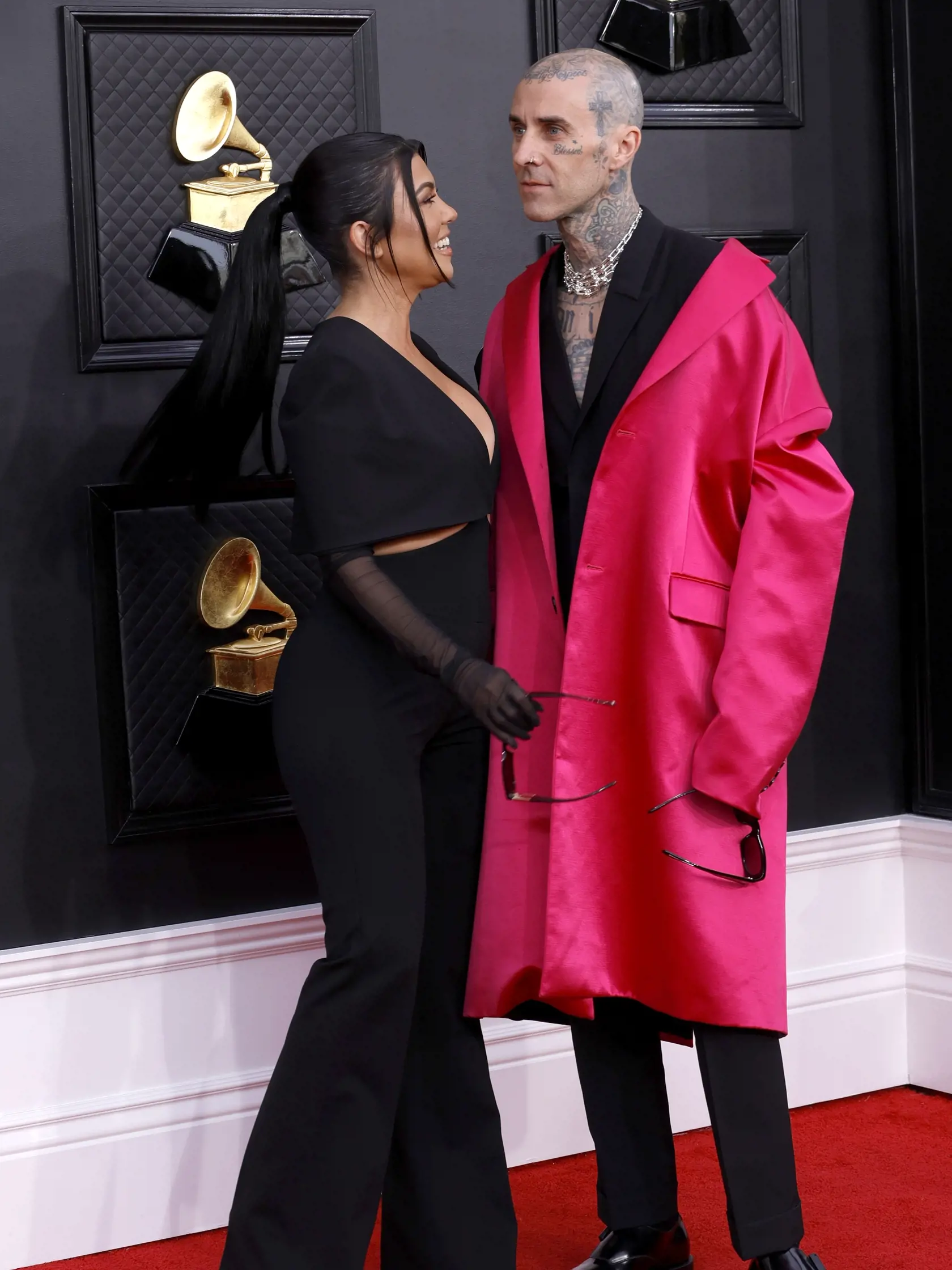 Grammy 2022: Kourtney Kardashian a  Travis Barker