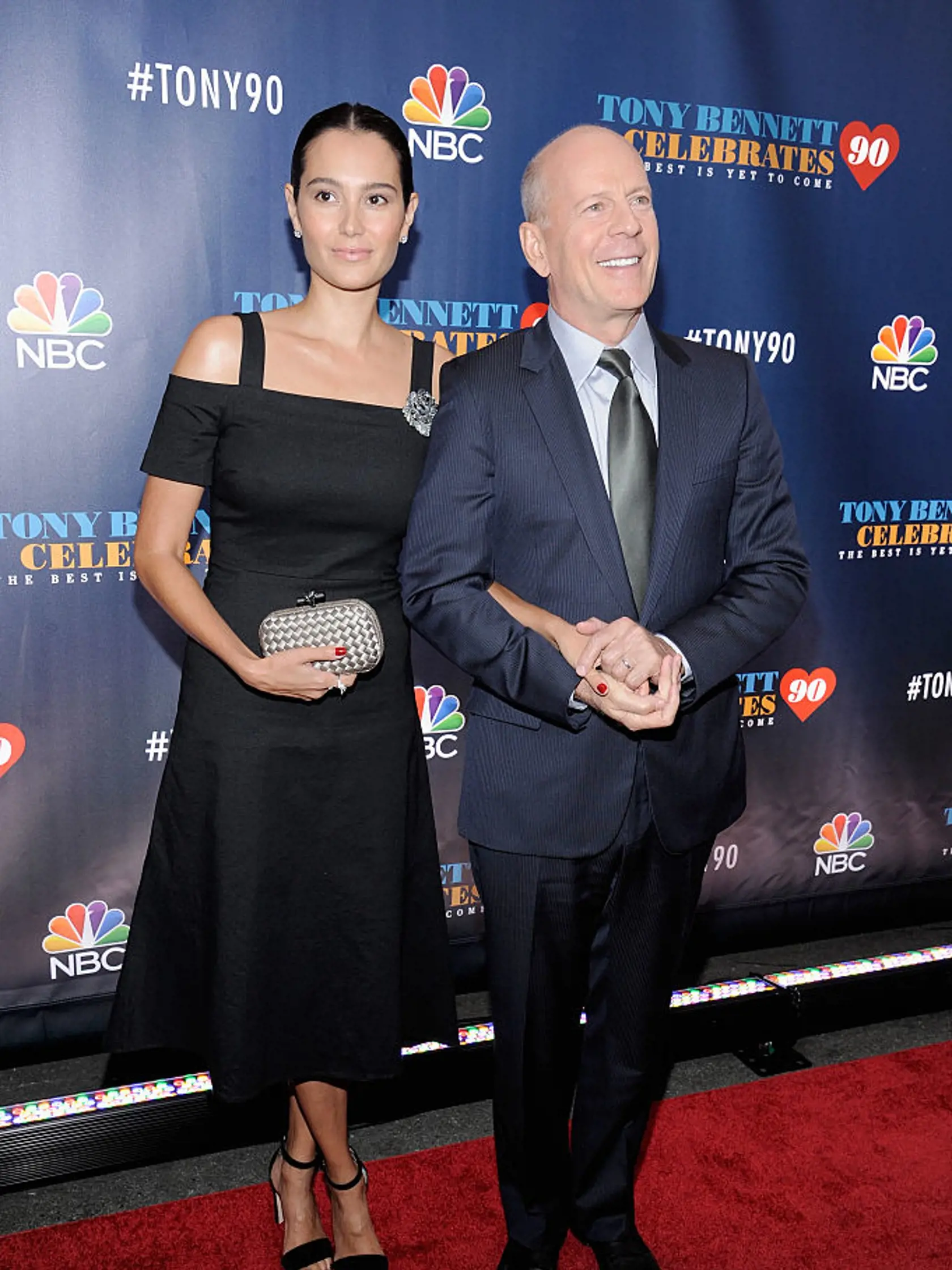 NEW YORK, NY - SEPTEMBER 15:  Emma Heming (L) and Bruce Willis attend 'Tony Bennett Celebrates 90: The Best Is Yet To Come' at Radio City Music Hall on September 15, 2016 in New York City.  (Photo by Matthew Eisman/Getty Images)
