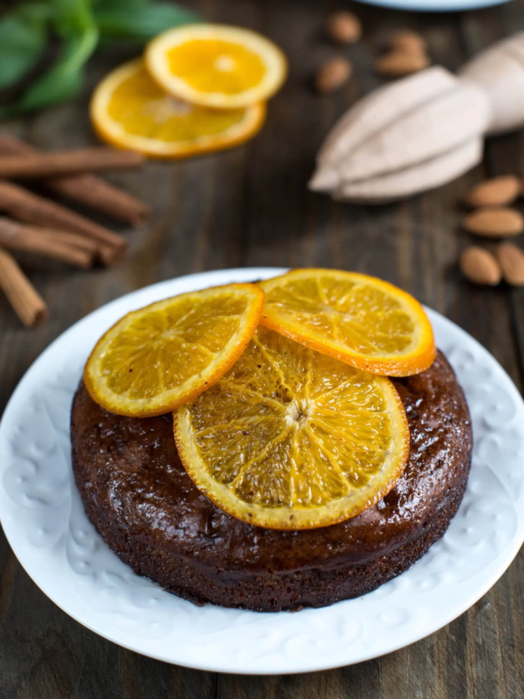 Čokoládová torta s pomarančom.