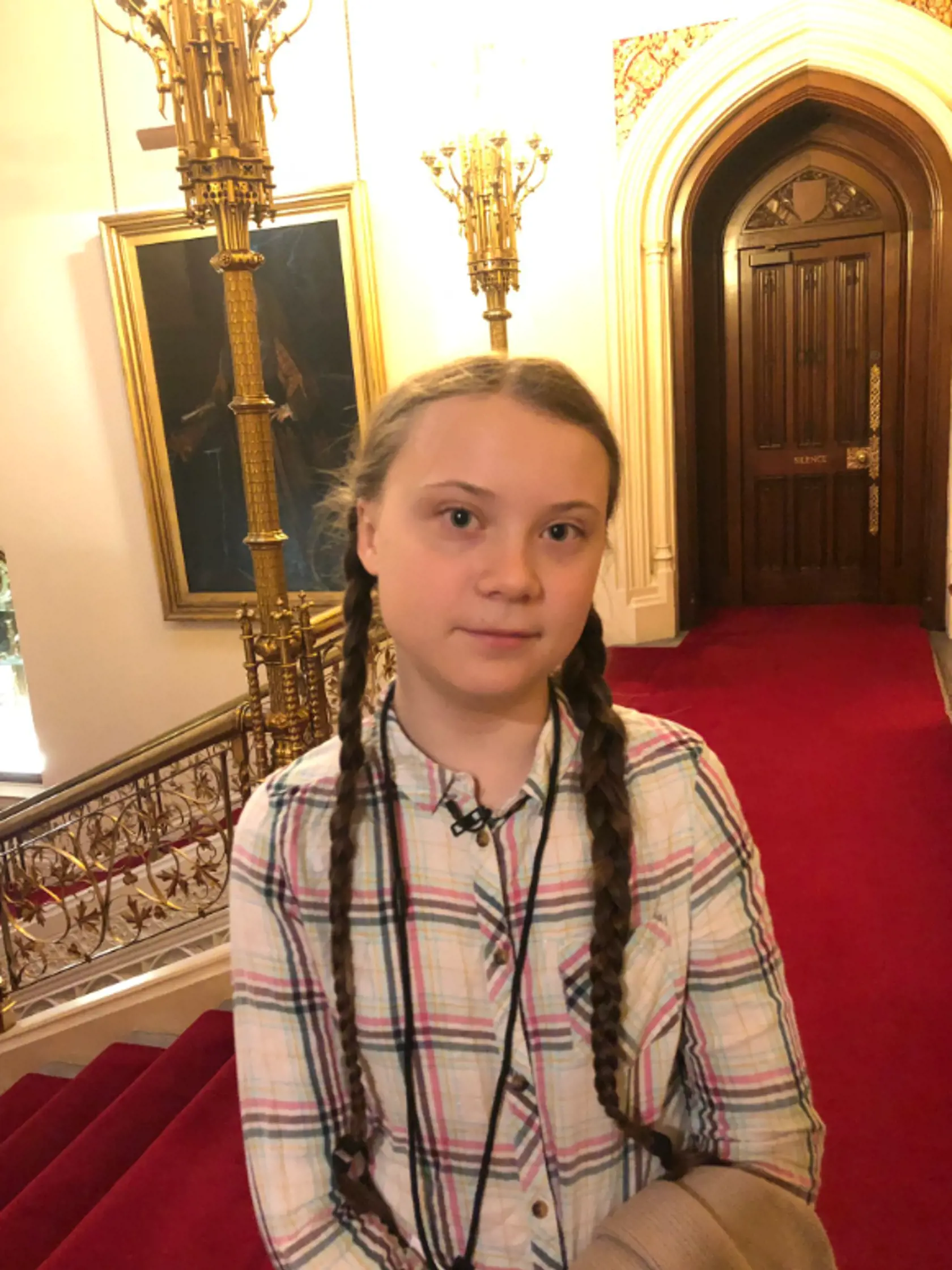 Mladá švédska enviromentálna aktivistka Greta Thunberg (16).