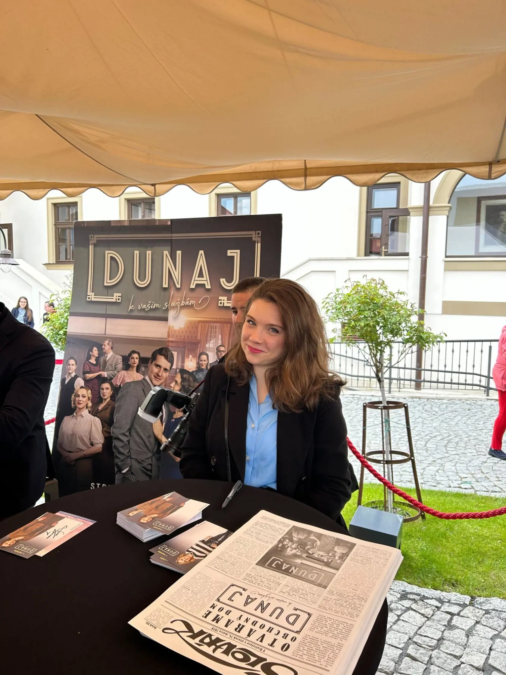 Lesana Krausková na krste vína Dunaj.