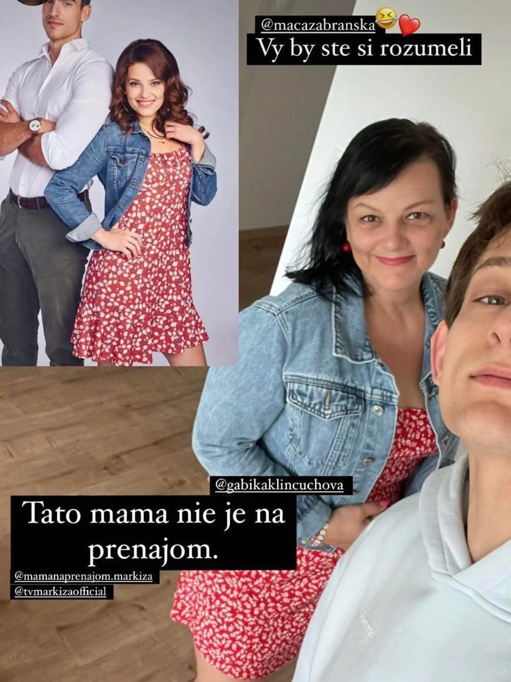 Martin Klinčúch ukázal svoju mamu. Tá bola nahodená ako seriálová Mama na prenájom - Martina Zábranská.