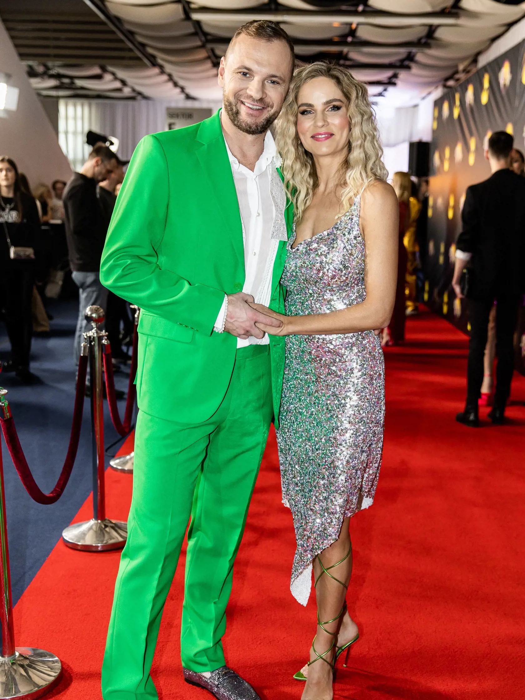 Predstavenie párov tanečnej šou "Let's Dance 2023" v Bratislave. Na snímke Ivana a Marián Gáborík.