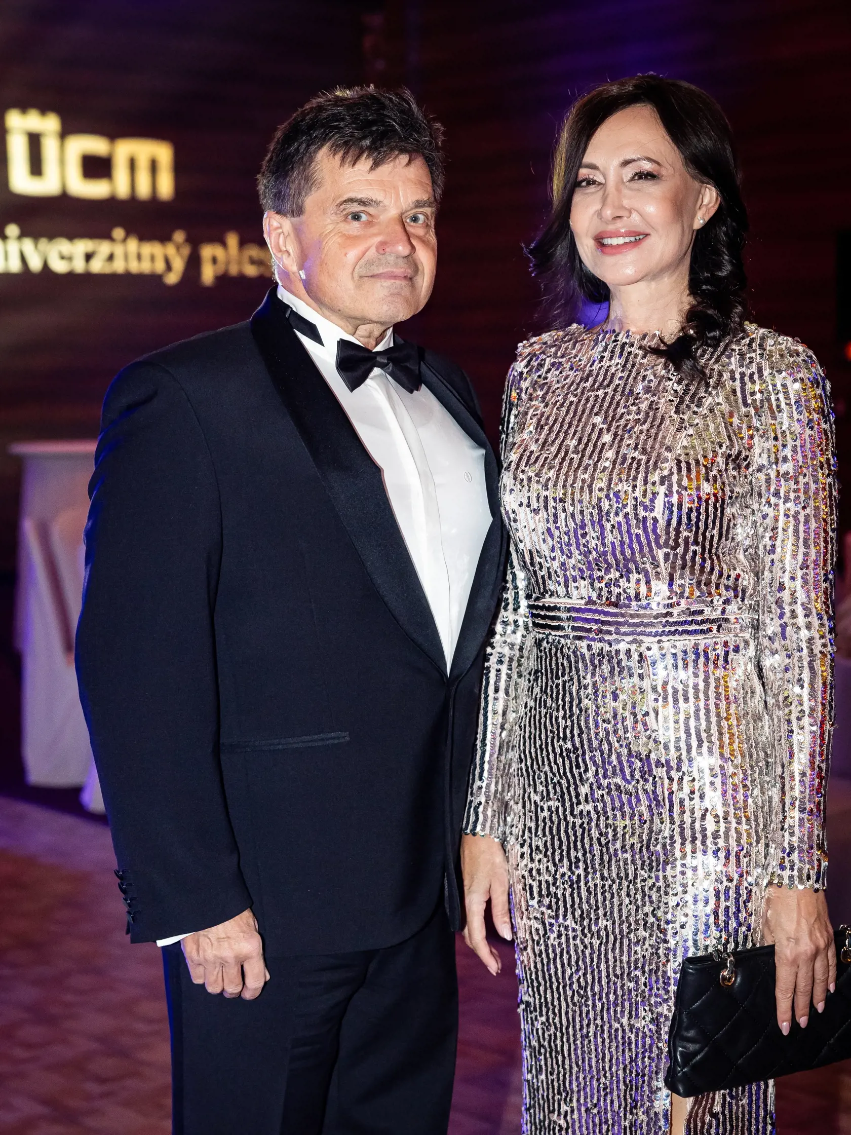 2. ročník univerzitného plesu v Trnave. Bývalý minister školstva Peter Plavčan s manželkou.