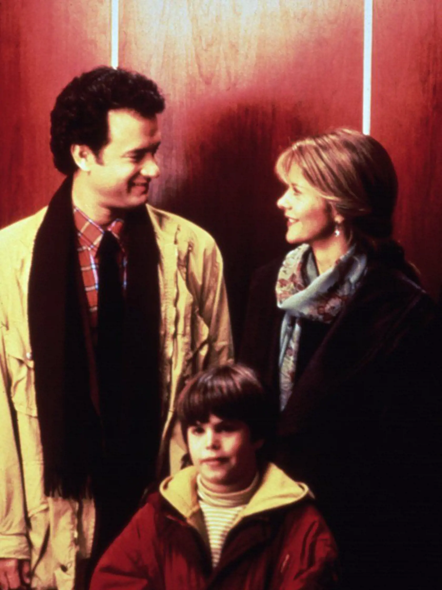 Tom Hanks a Meg Ryan v romantickom filme Bezsenné noci v Seattli. 