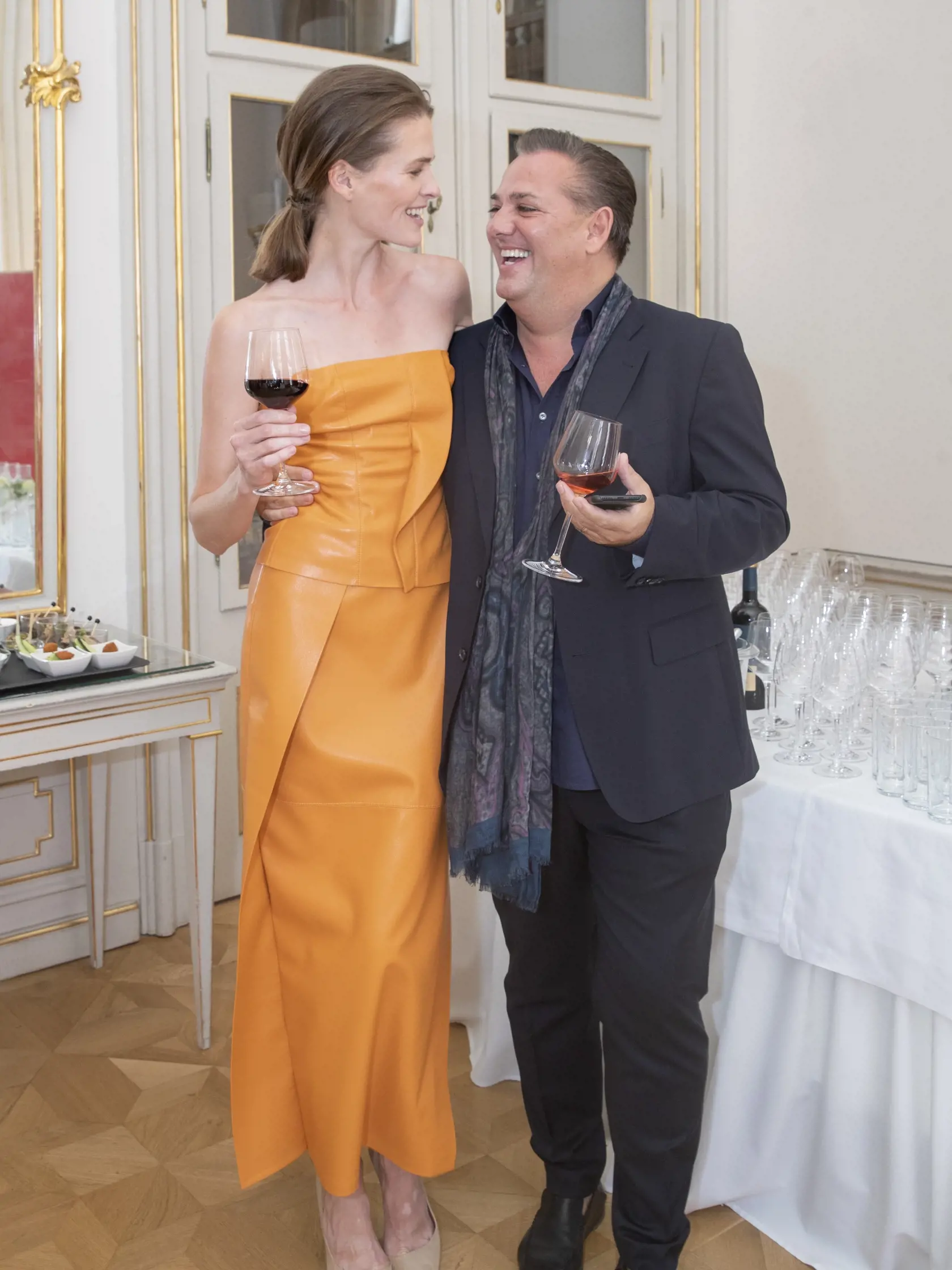 Na snímke modelingový expert Saša Jány a topmodelka Michaela Hlaváčková.