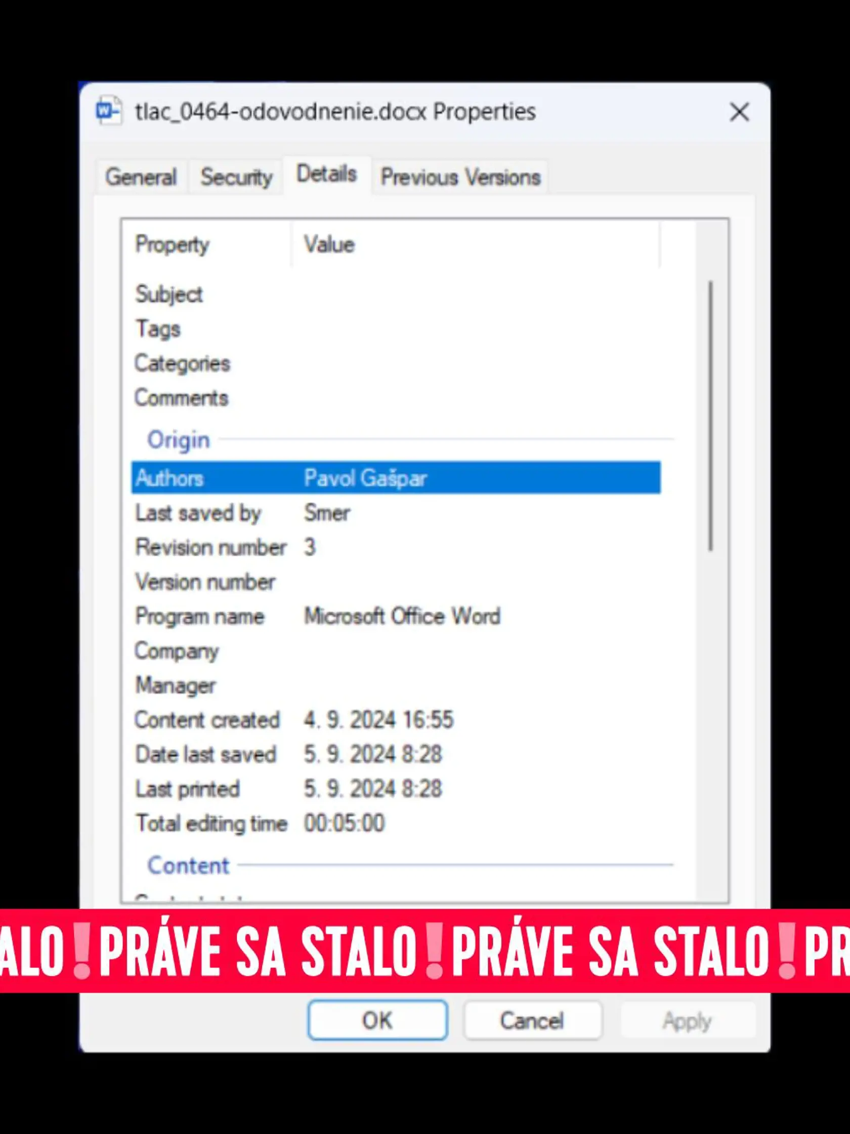 Autorom dokumentu na odvolanie Šimečku je Pavol Gašpar.
