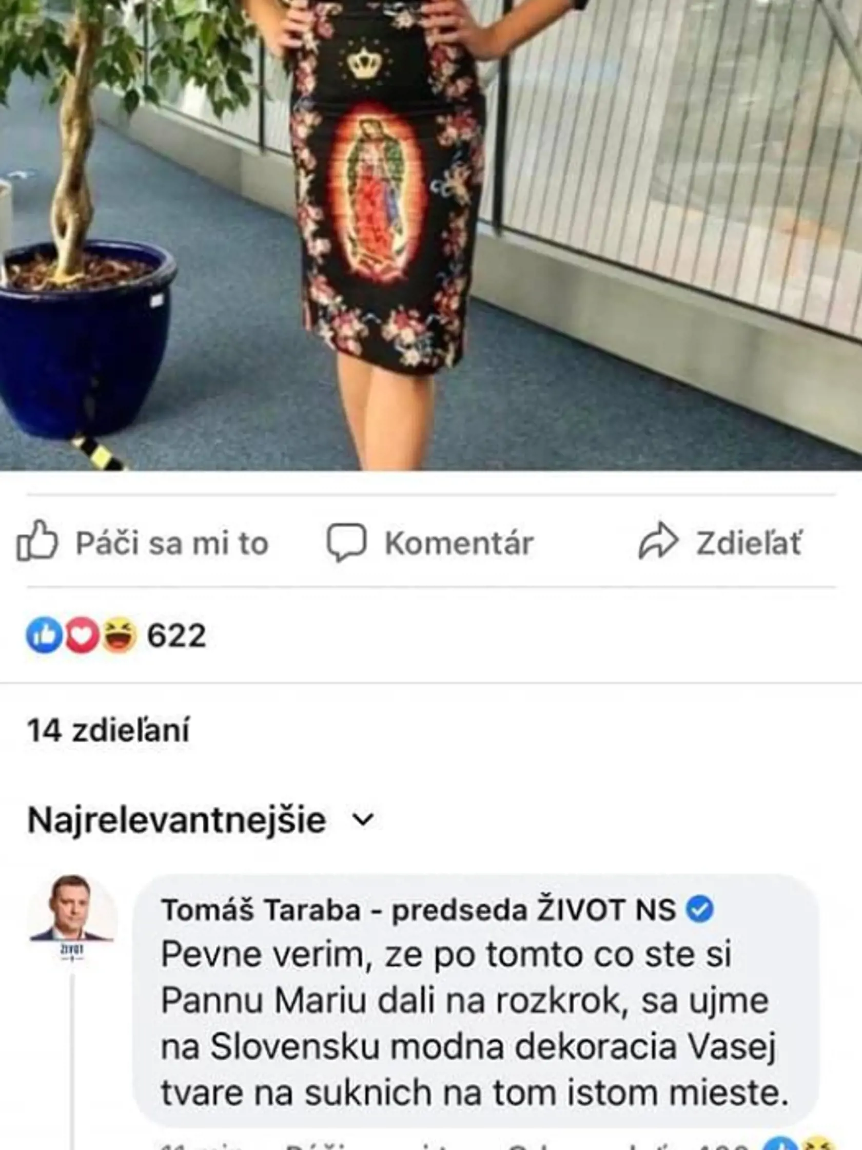 Tarabov komentár: Takto reagoval na sukňu Lucie Ďuriš Nicholsonovej,