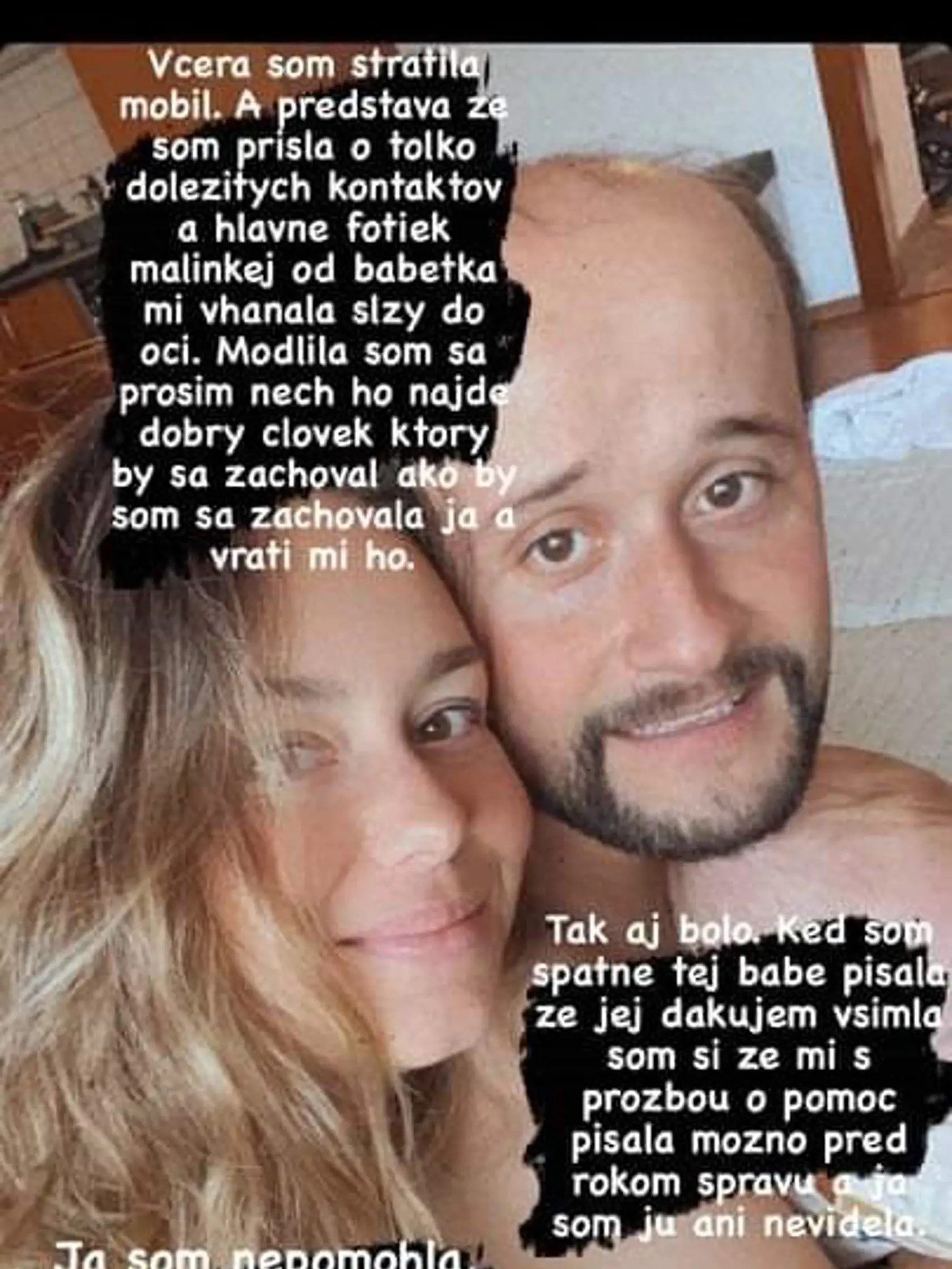 Dominika Kavaschová stratila telefón. Pomohla jej osoba, ktorá od nej už predtým pomoc žiadala, no Dominika jej nepomohla. Herečka si z toho zobrala ponaučenie
