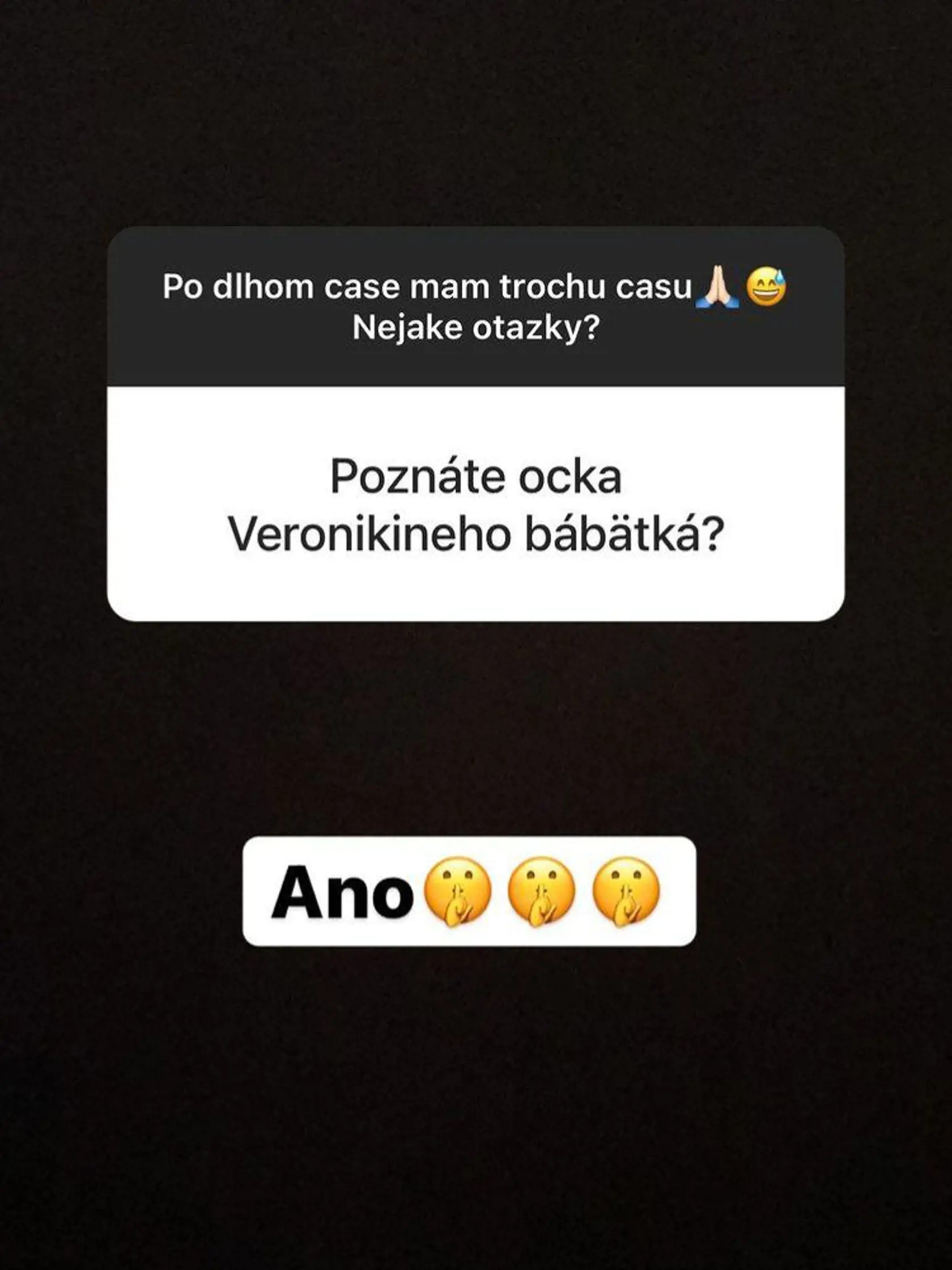 Nízlová o otcovi dieťaťa.