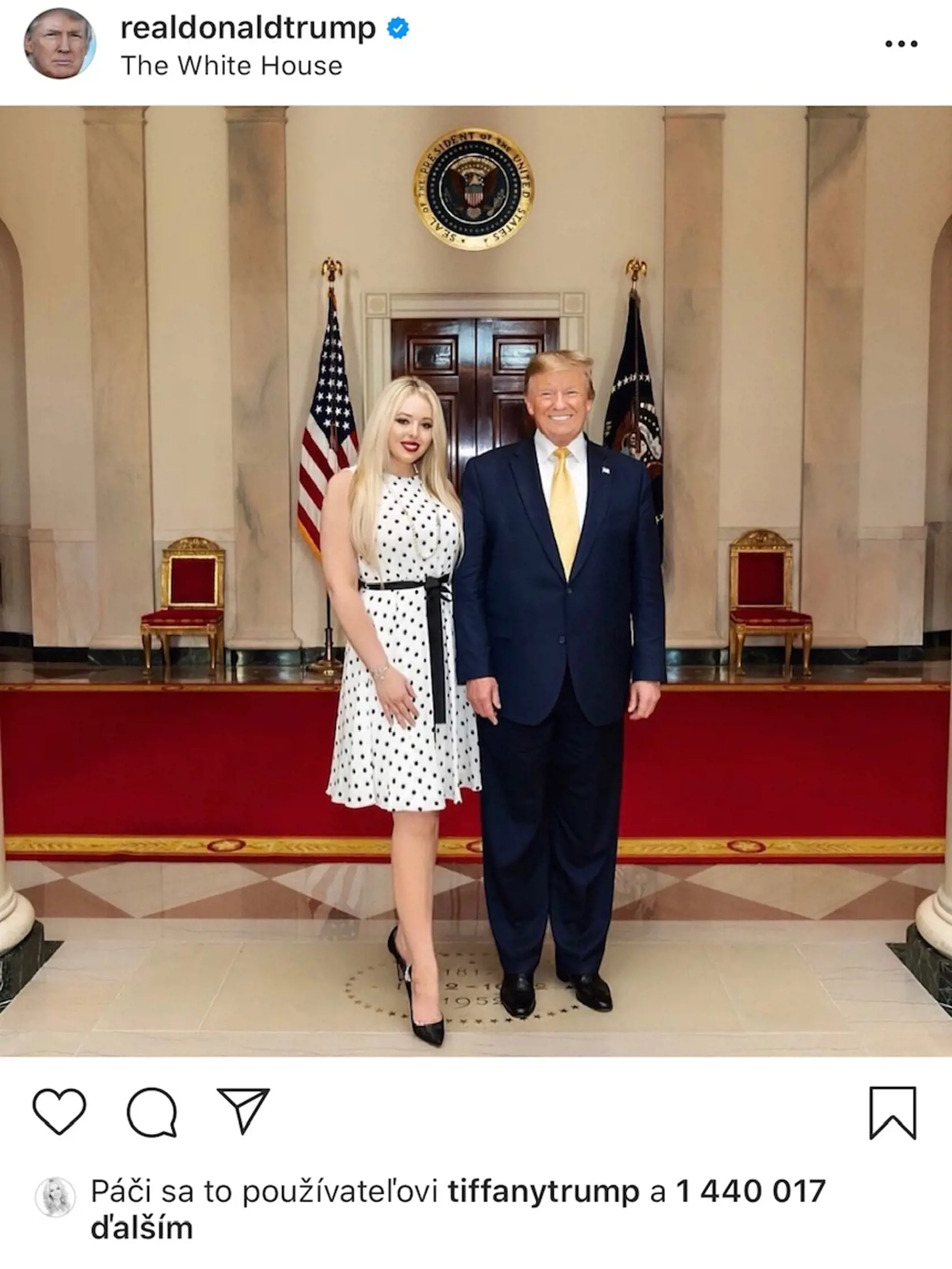 Donald je na dcéru pyšný.