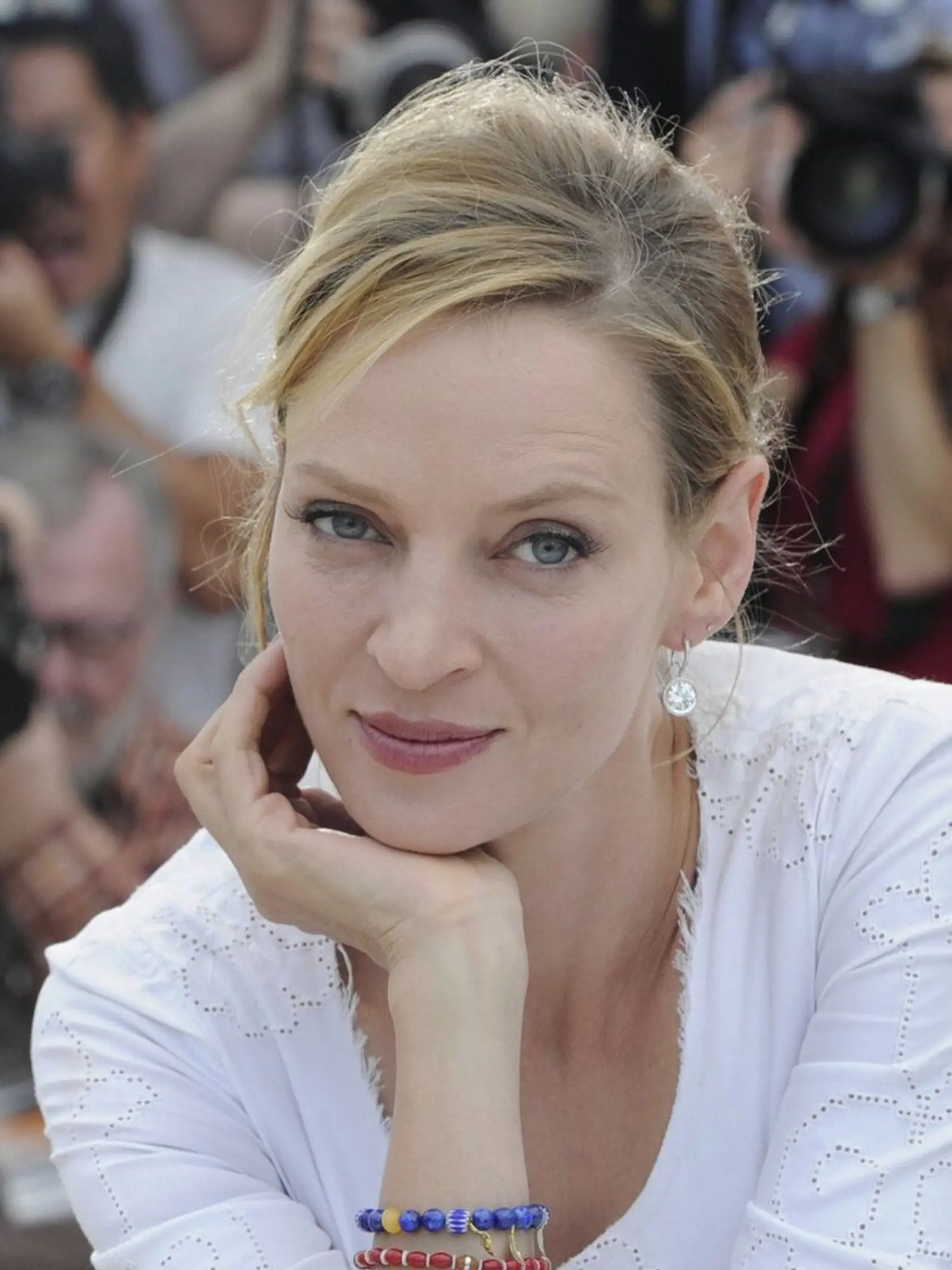 Uma Thurman na festivale v Cannes.