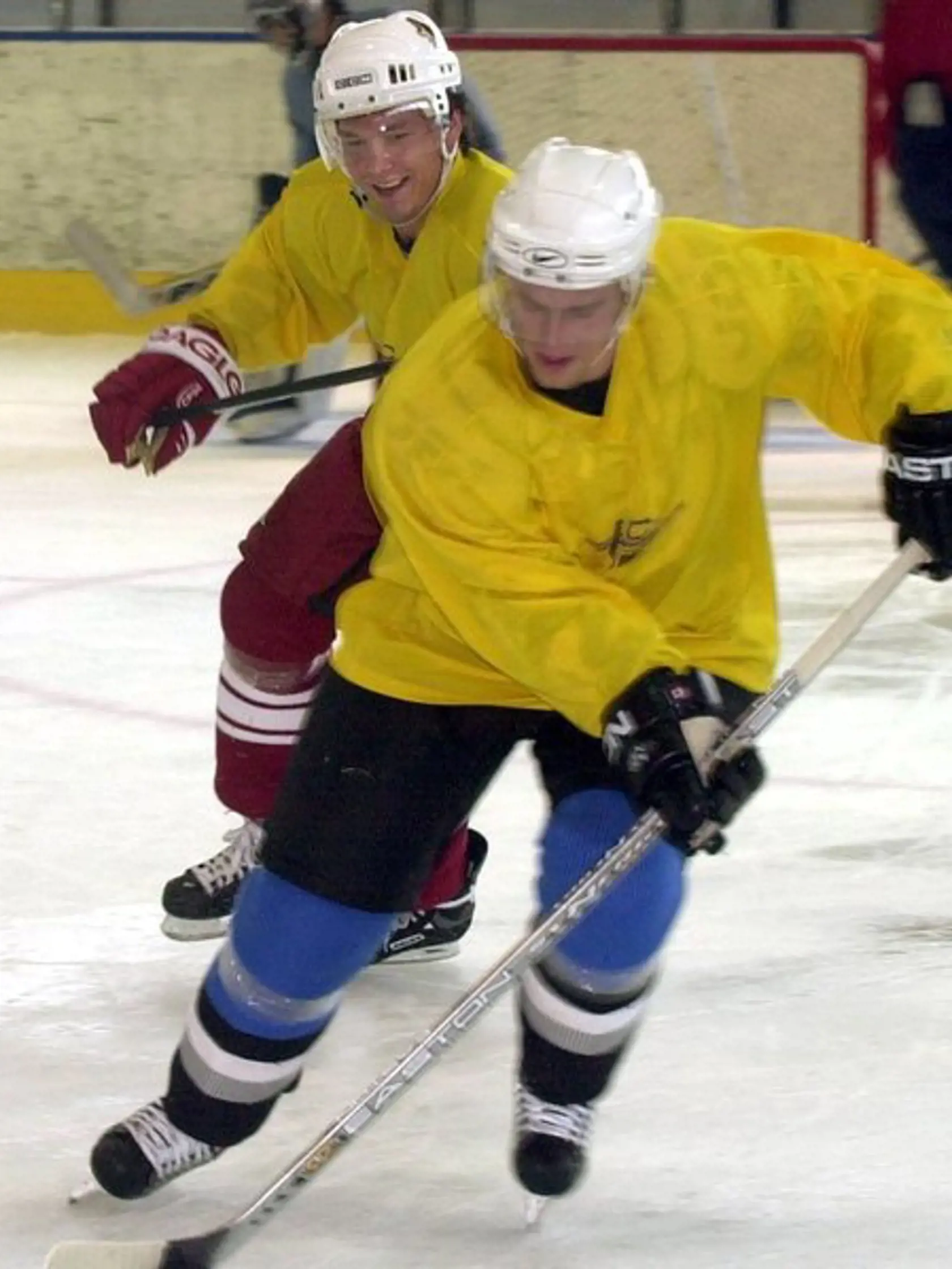 ROK 2004: Takto sa Svatoš (vpravo) bavil na tréningu Košíc s Nagyom, obaja sa s tímom chystali na sezónu v NHL.