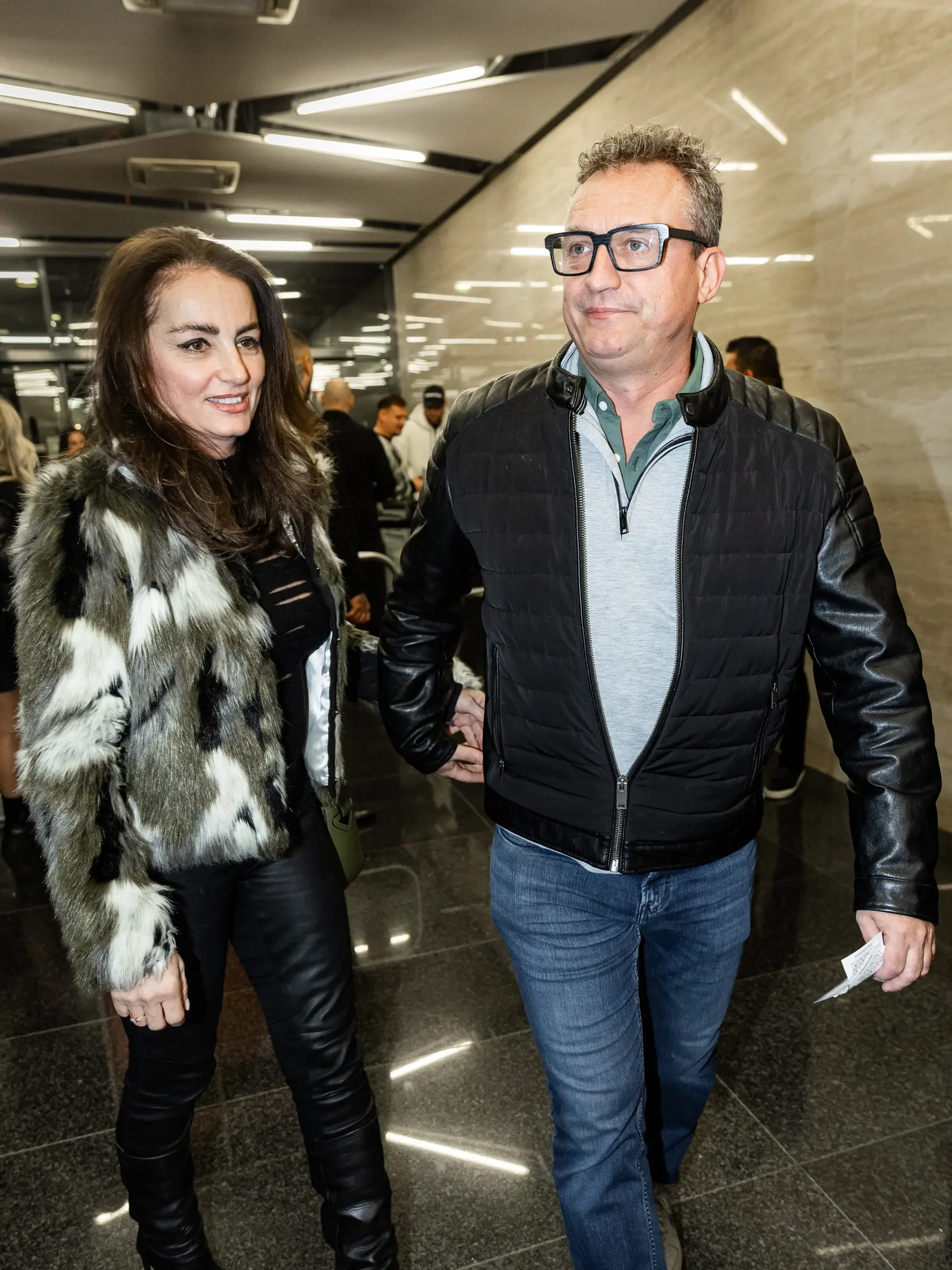 Koncert speváčky Tiny na štadióne Ondreja Nepelu v Bratislave. Na snímke Marcel Forgáč s priateľkou.