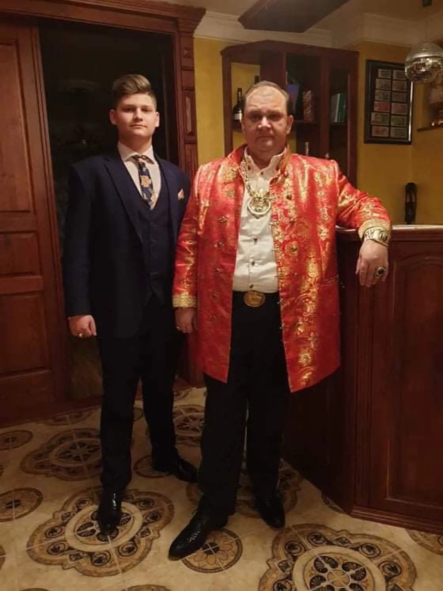 Rómsky kráľ so synom Princom.