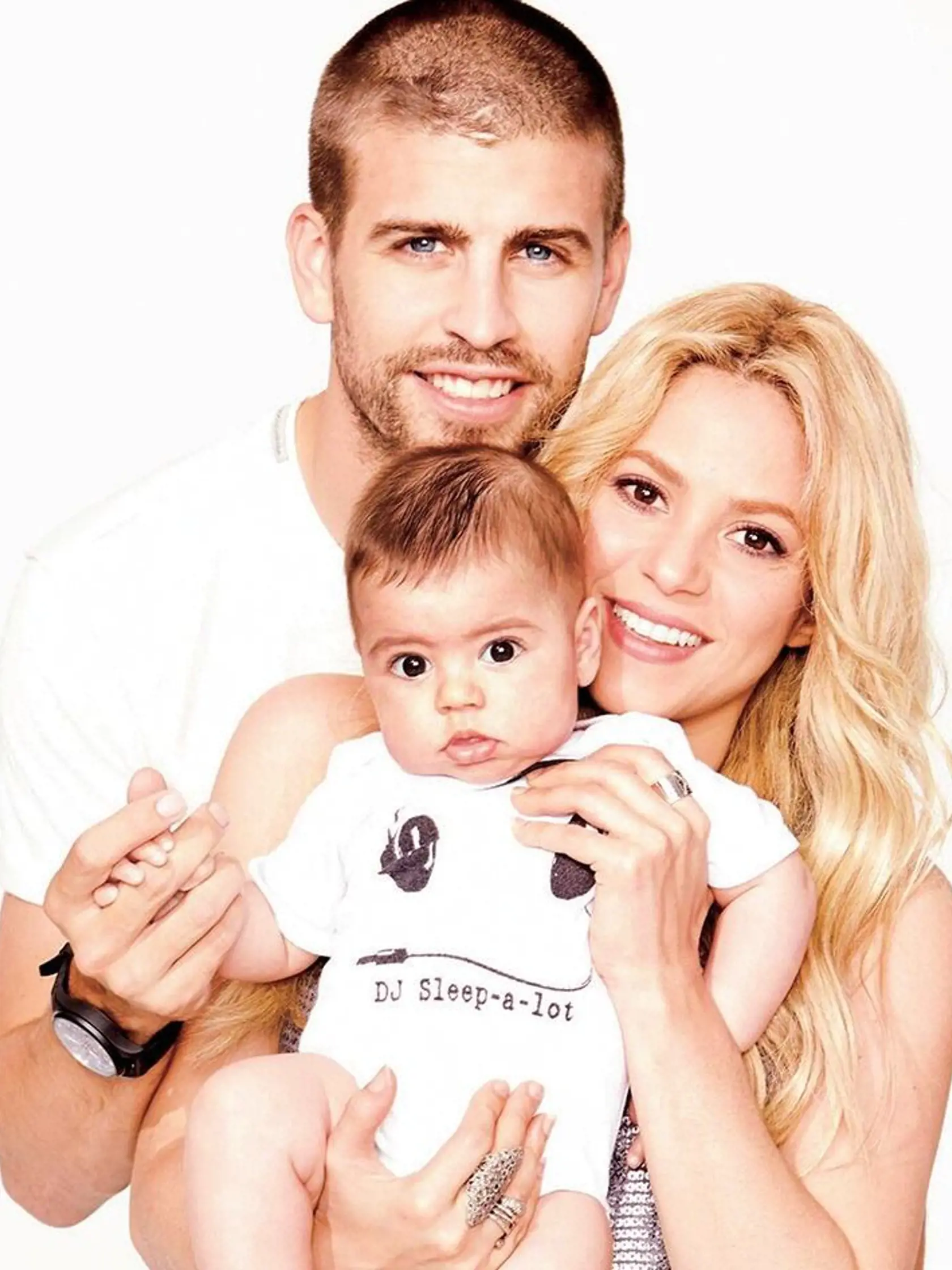 Speváčka Shakira s mužom a synom.