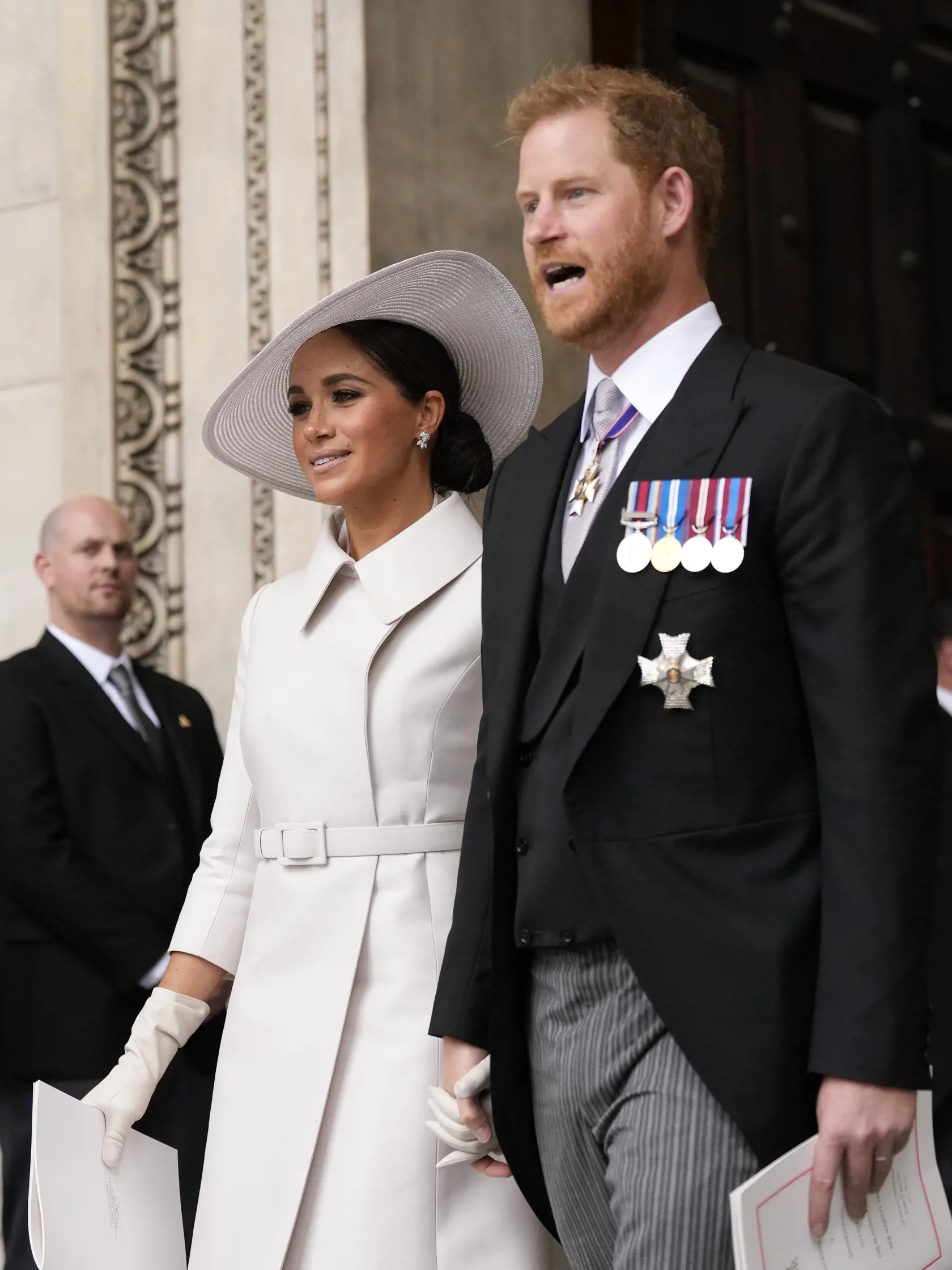 Vojvodkyňa Meghan Markle na oslavách platinového jubilea kráľovnej Alžbety počas bohoslužby v kostole sv. Pavla.