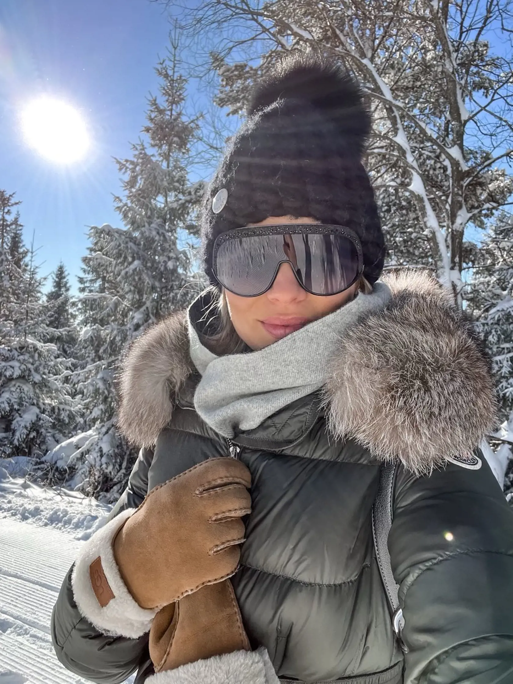 Ivana Gáborik v hriešne drahej bunde Moncler.