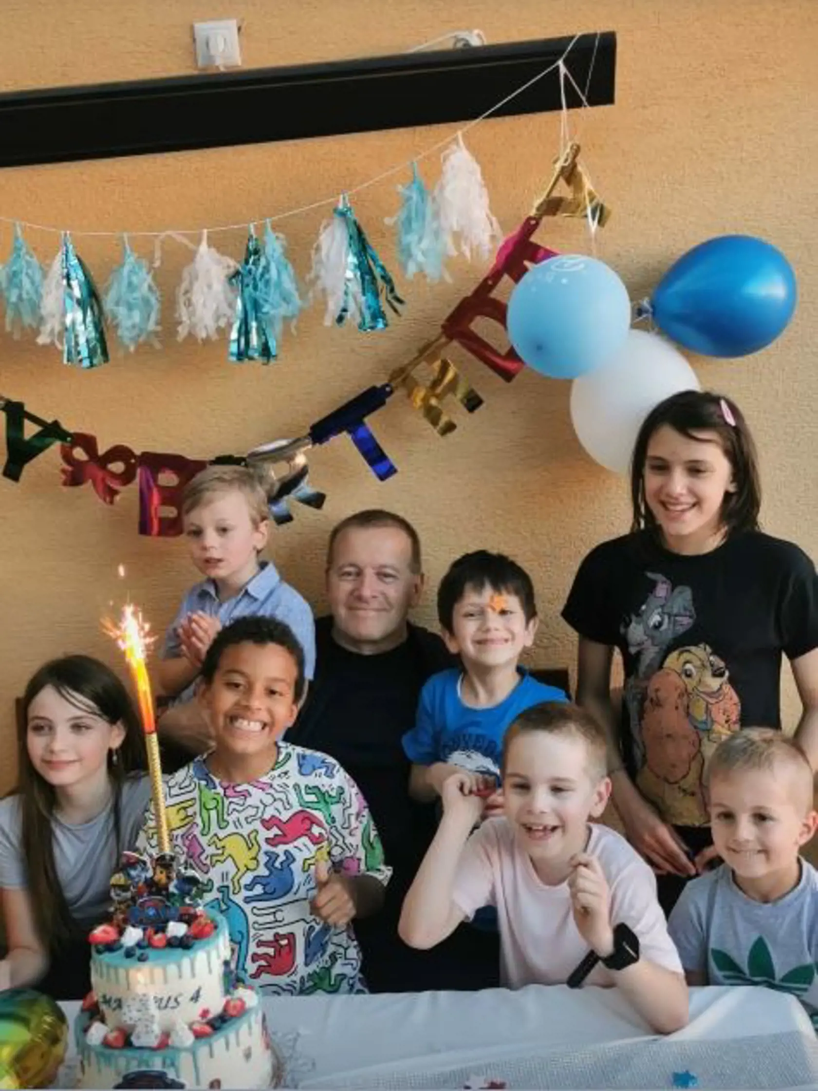 Na narodeninovej oslave Kollárovho syna Marcusa nechýbali ani jeho nevlastní súrodenci.