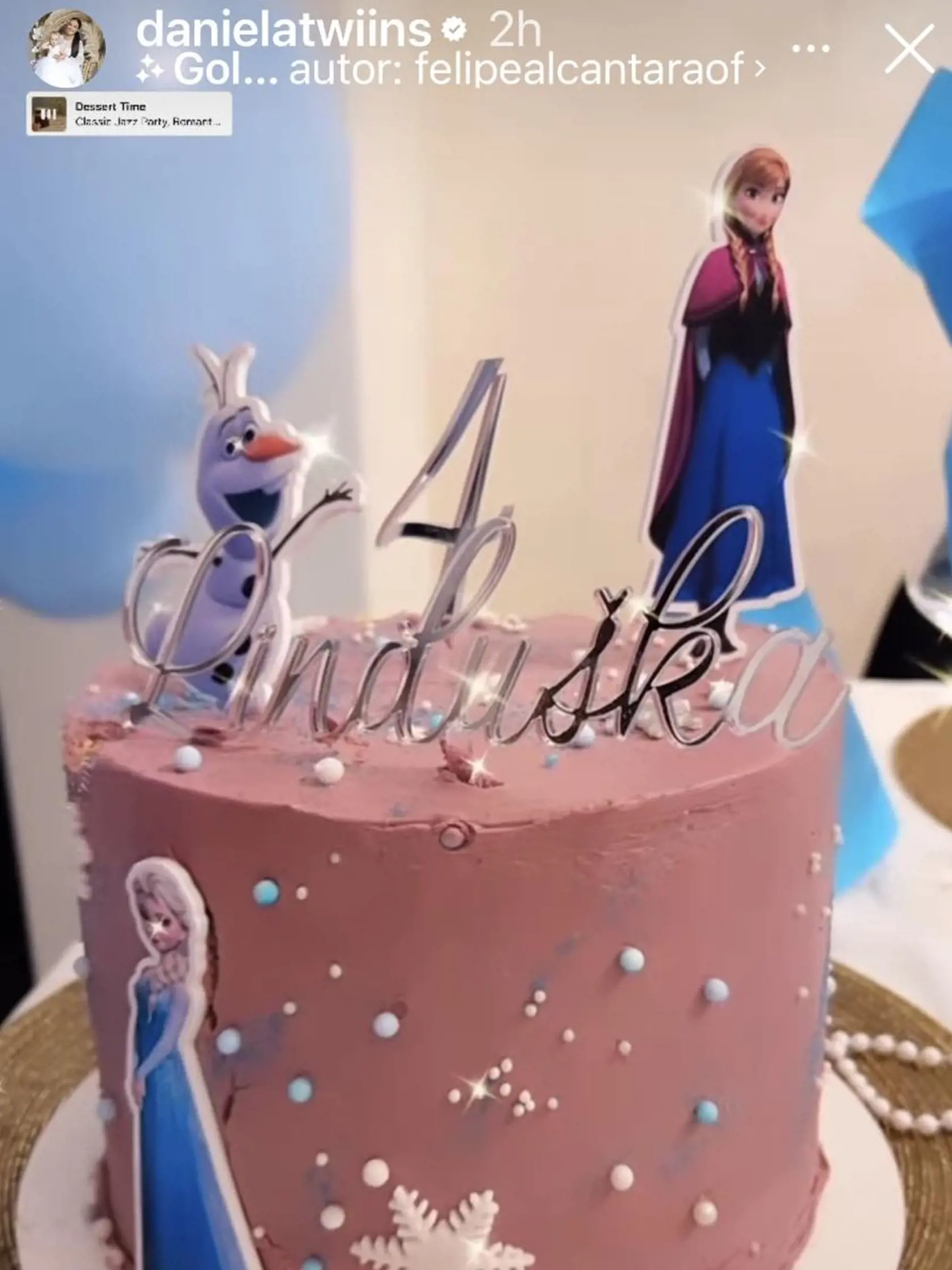 Dcéra Daniely Nízlovej Linda oslávila štyri roky. Oslava sa niesal v duchu Frozen - princeznej Elsy.