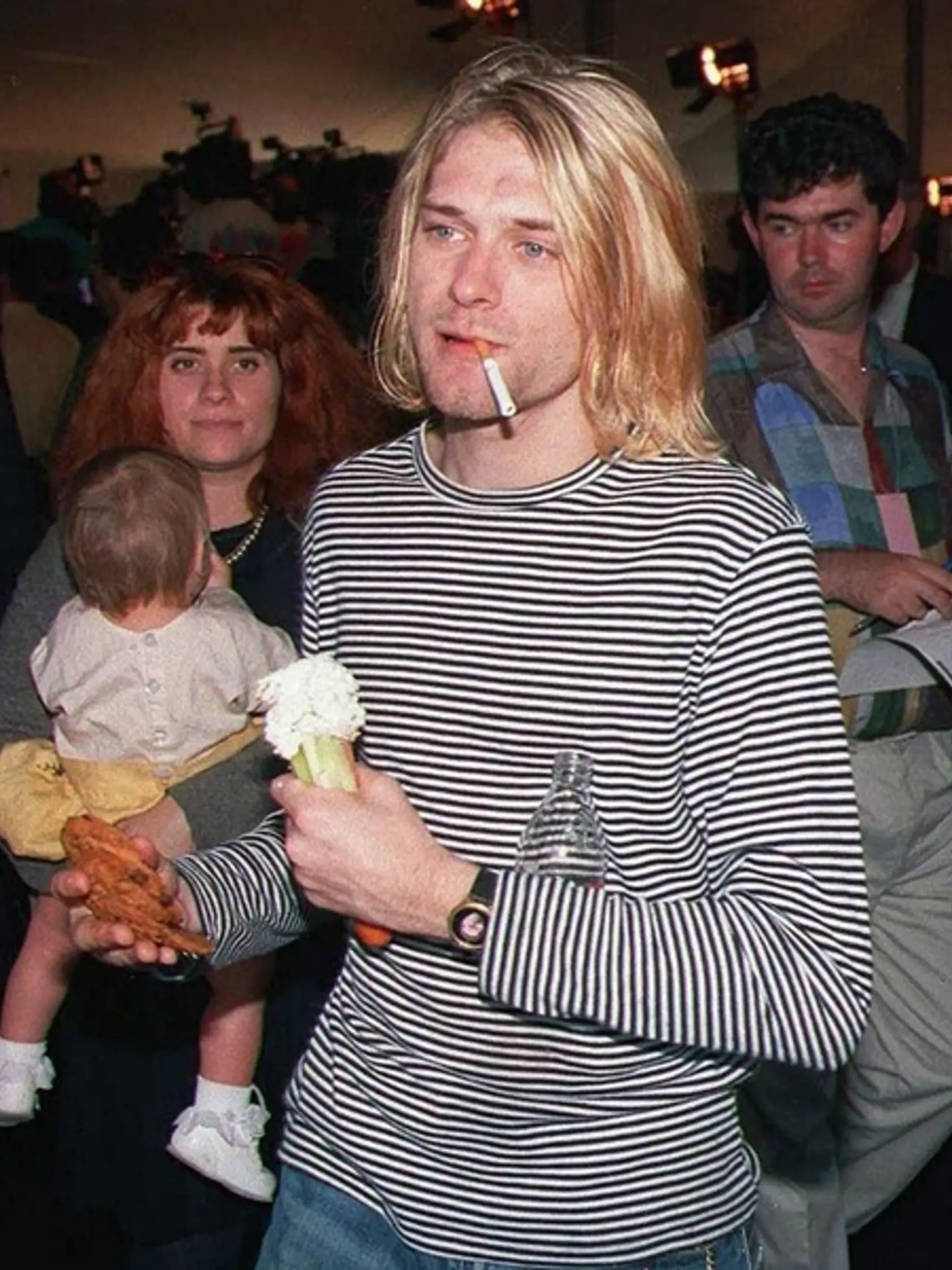 Líder kapely Nirvana Kurt Cobain.