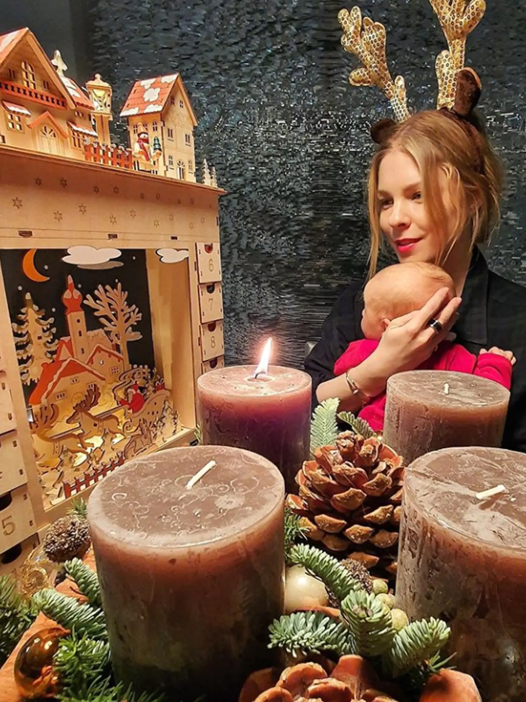 Veronika Cifrová Ostrihoňová a jej prvé spoločné Vianoce ako kompletná rodinka.