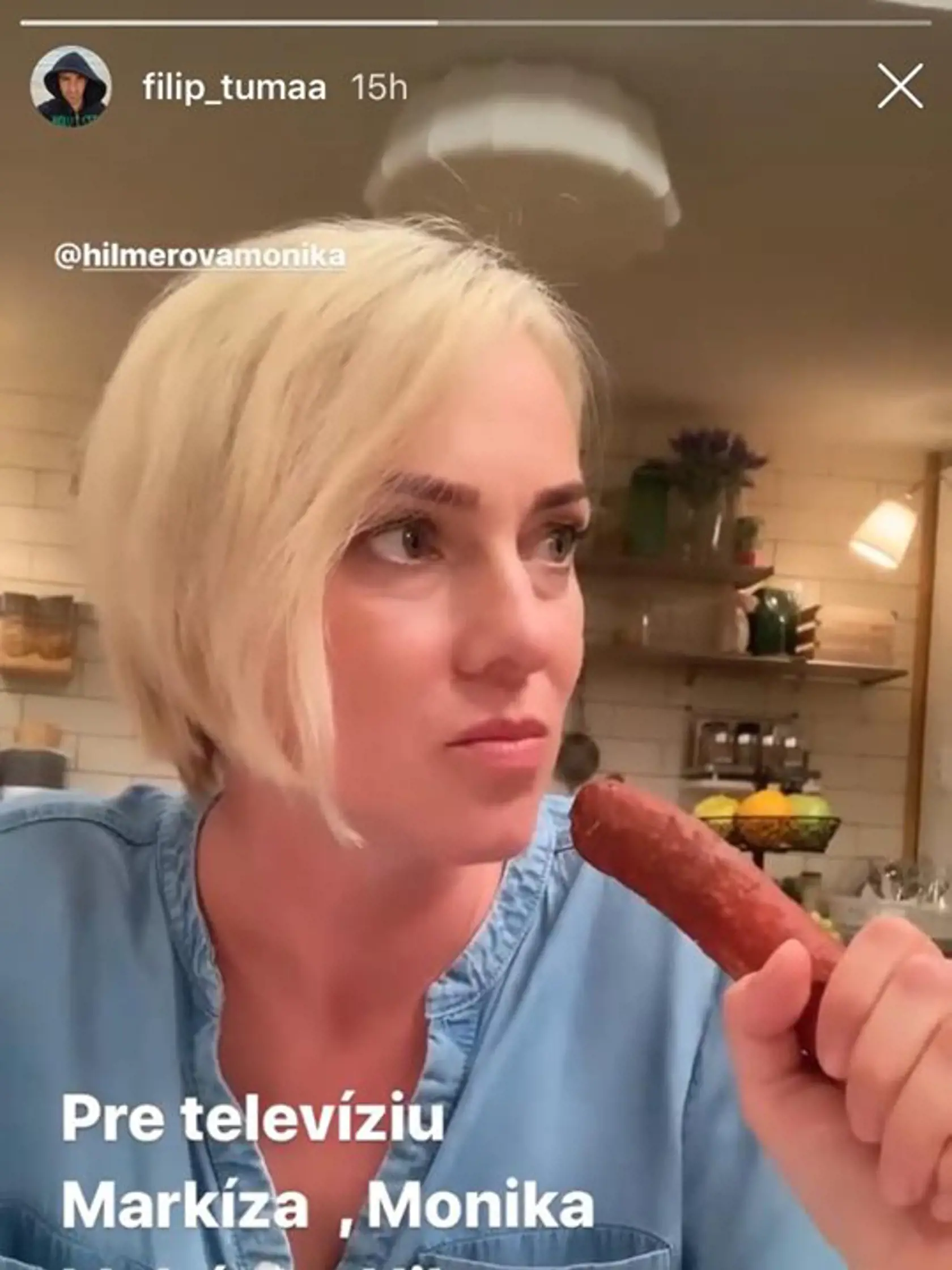 Monika sa Filipa pýtala, čo robí pre svoju postavu, pričom hovorila do klobásy.