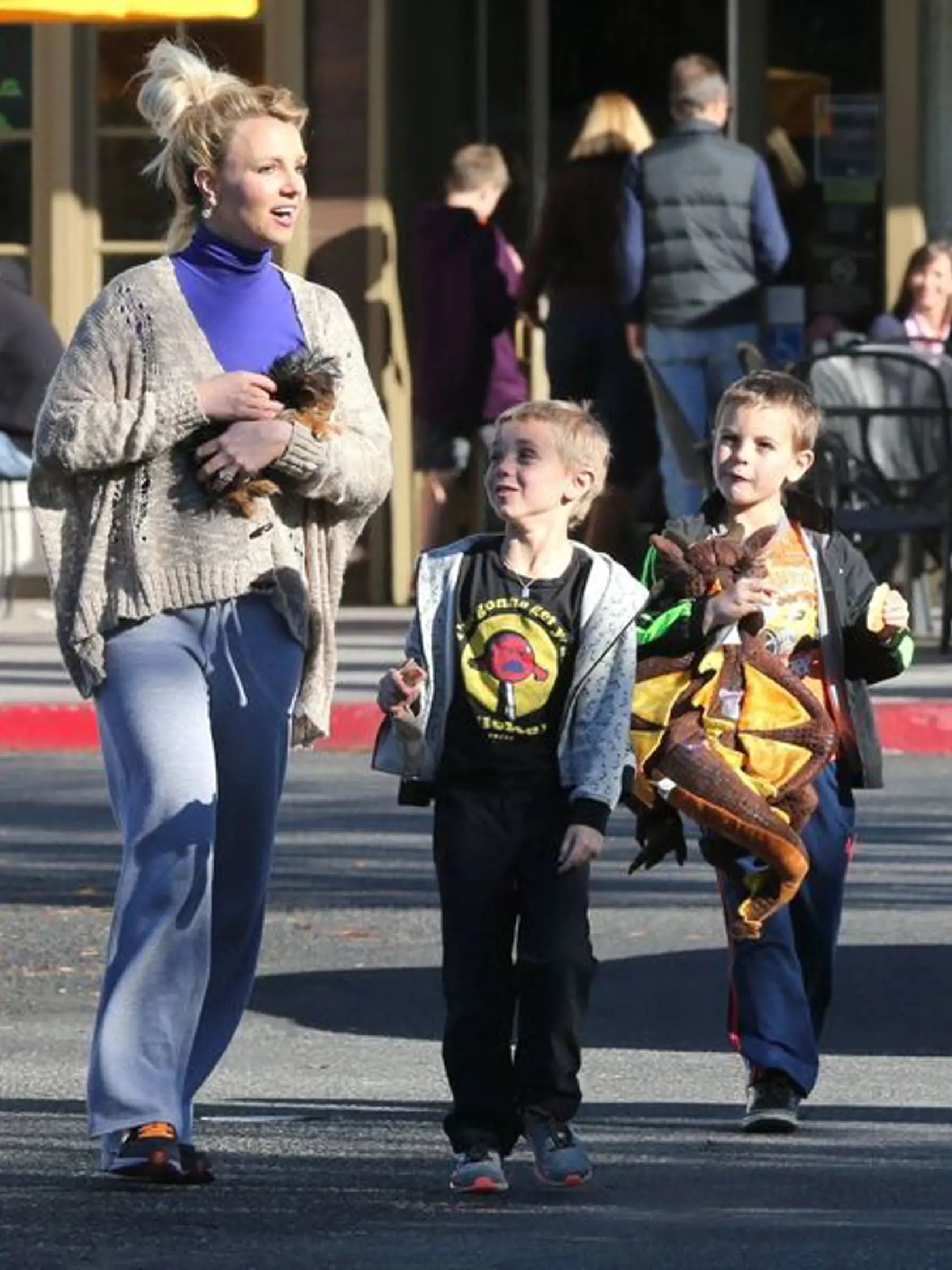 Britney Spears so svojimi synmi.
