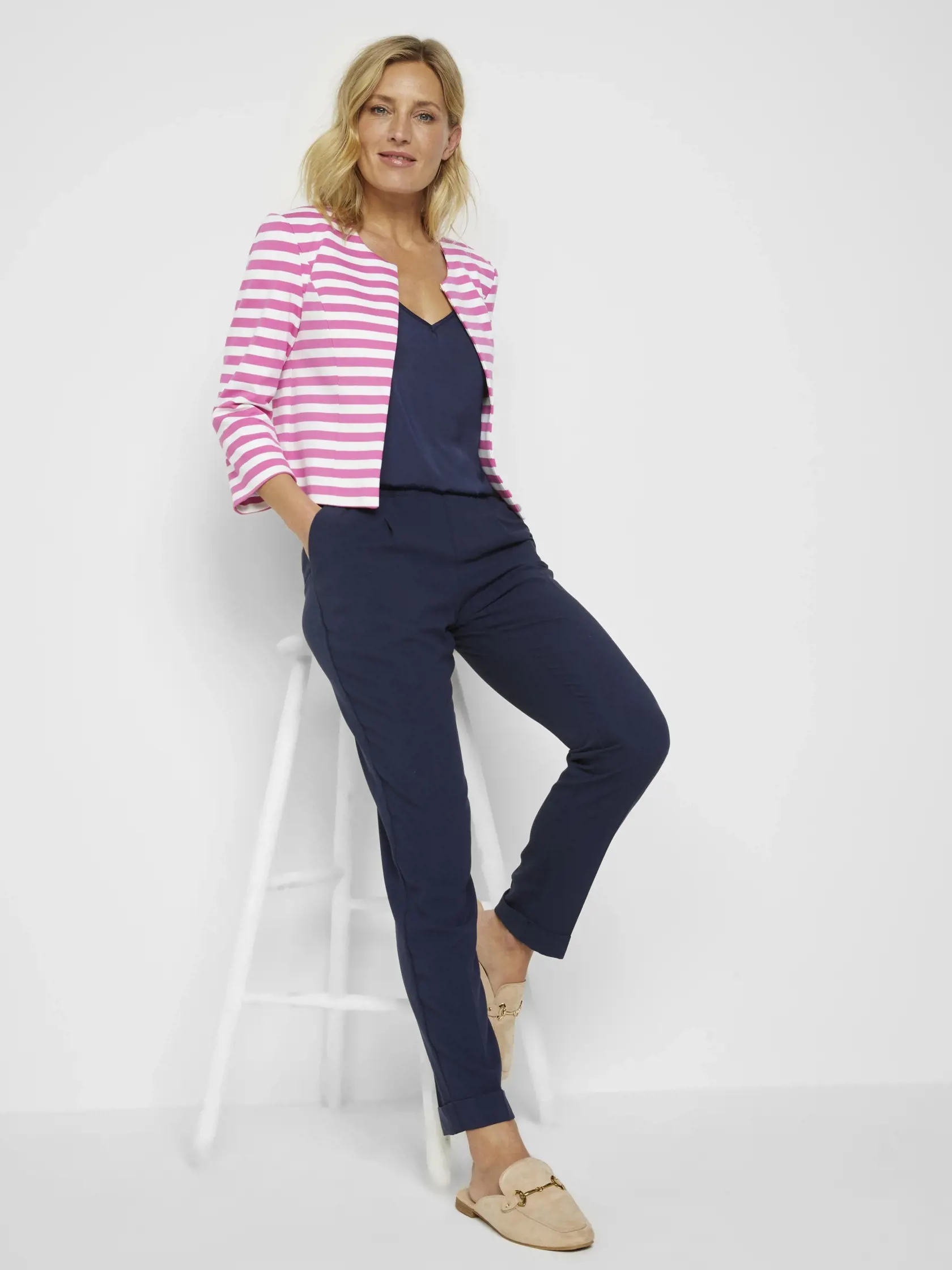 Sako: Bonprix, 32,99 €
Nohavice: Bonprix, 24,99 €