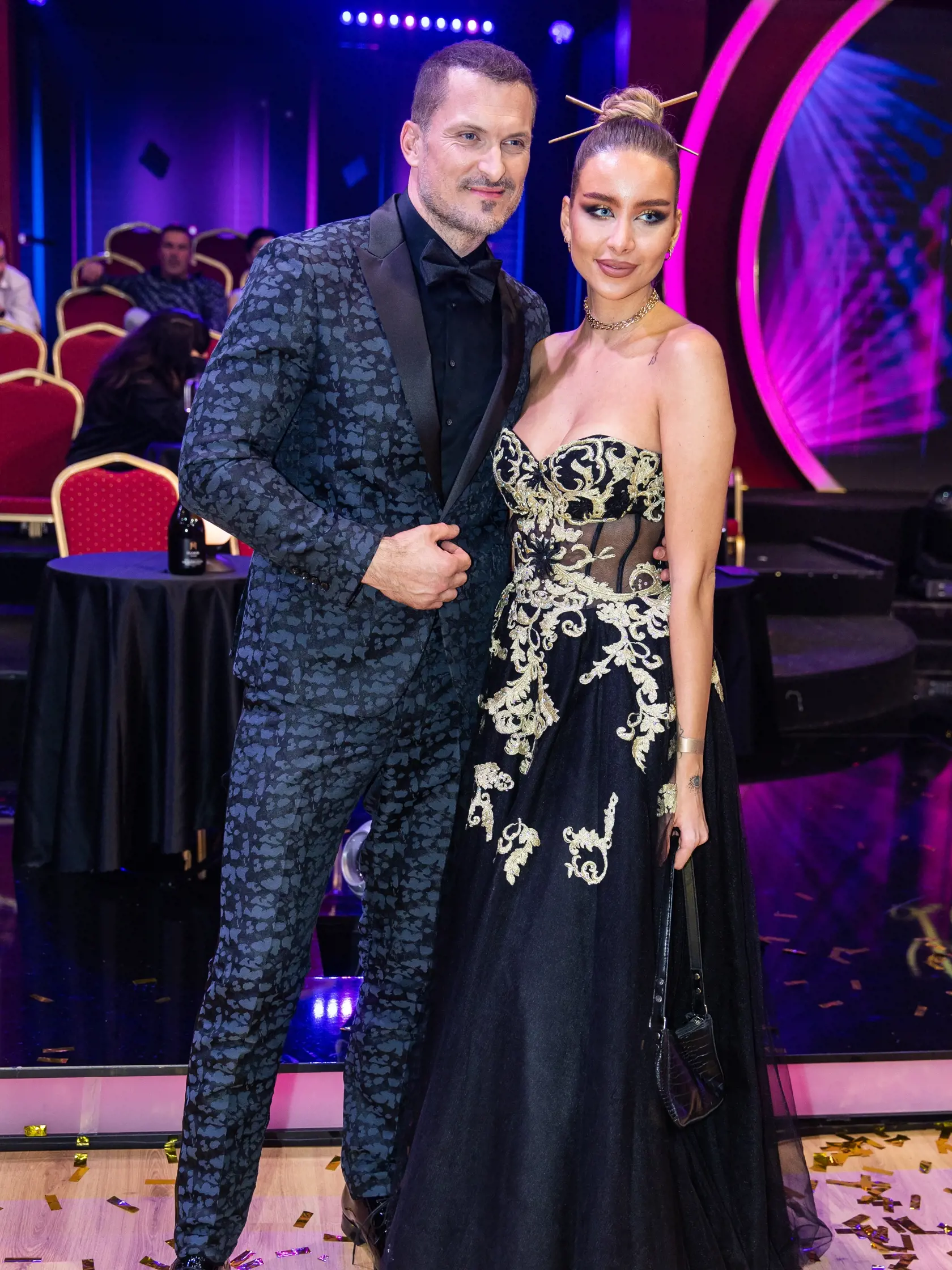Finále tanečnej súťaže "Let's Dance 2023" v Bratislave. Na snímke Ján Koleník a Petrana Galatea Oráčová. 