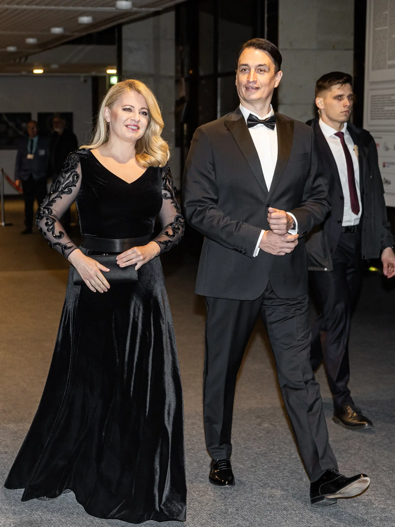 Príchody hostí na galavečer “SLNKO V SIETI” v Bratislave. Na snímke Zuzana Čaputová a Juraj Rizman.