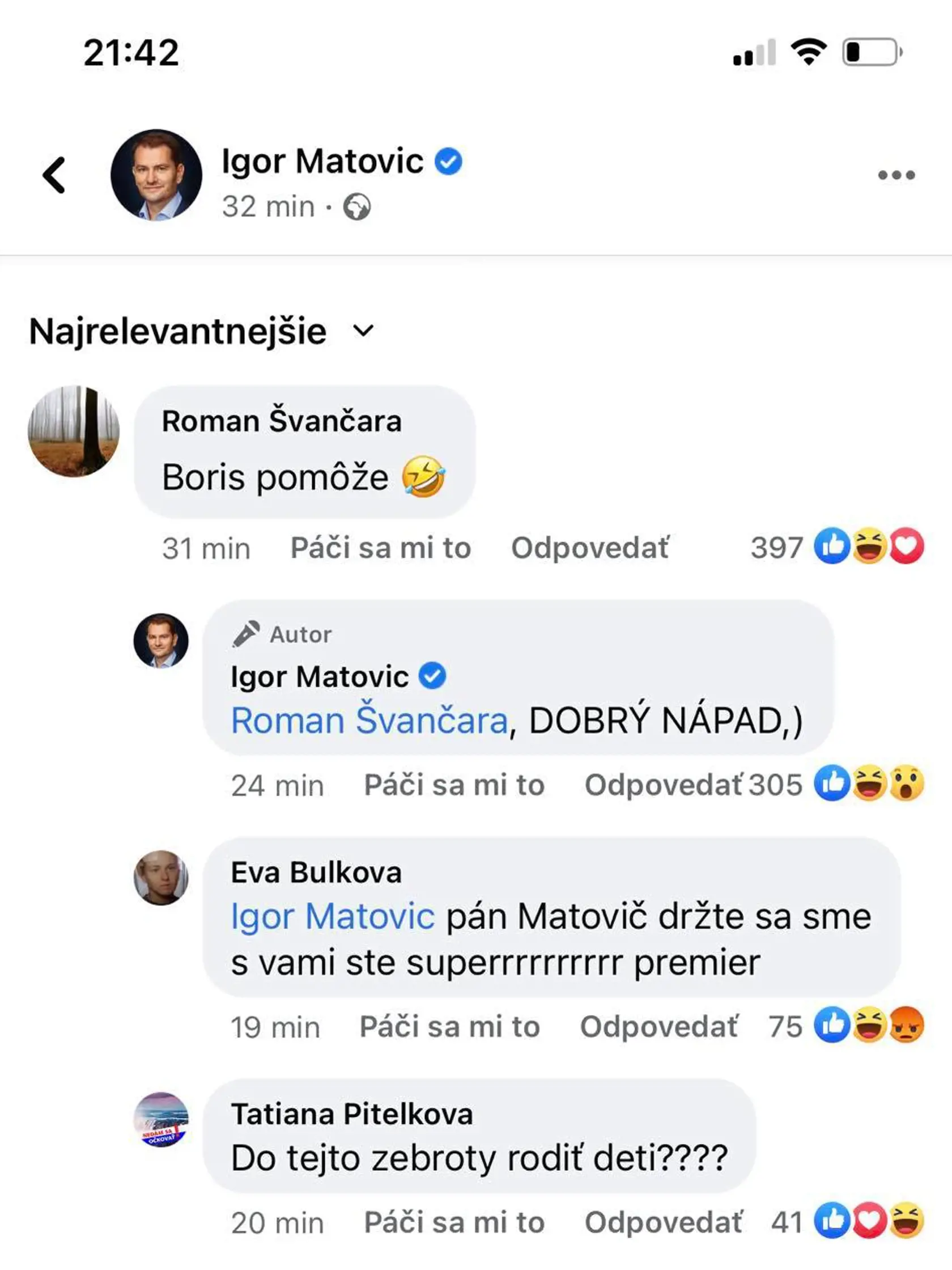 Matovičov status.