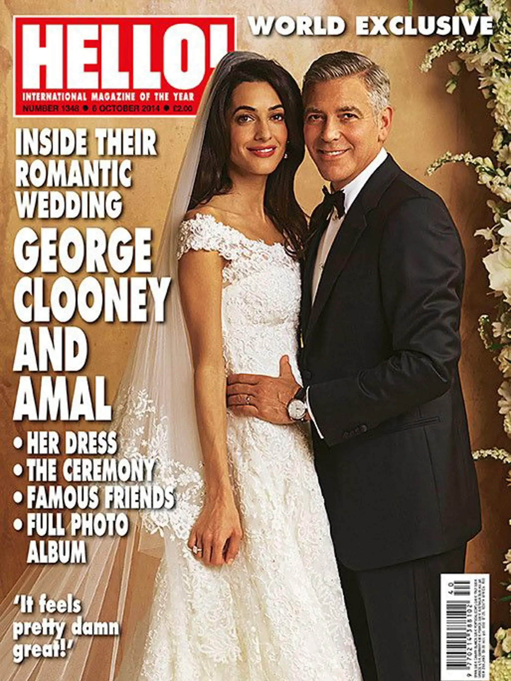 Amal a George na titulke časopisu Hello.