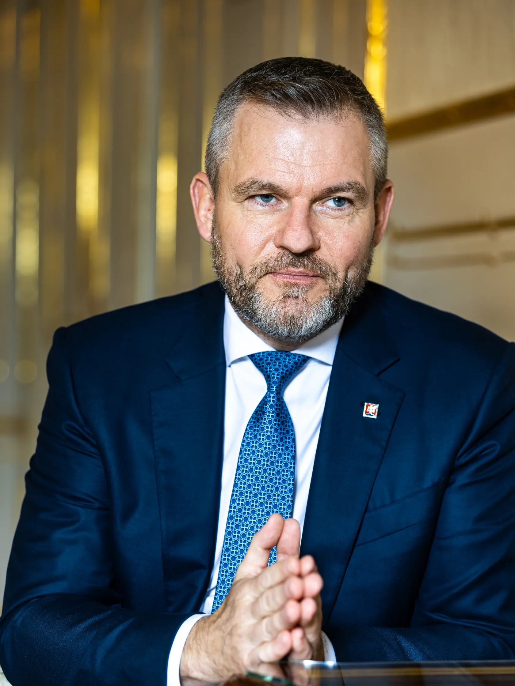 Prezident Slovenskej republiky Peter Pellegrini v Bratislave. 