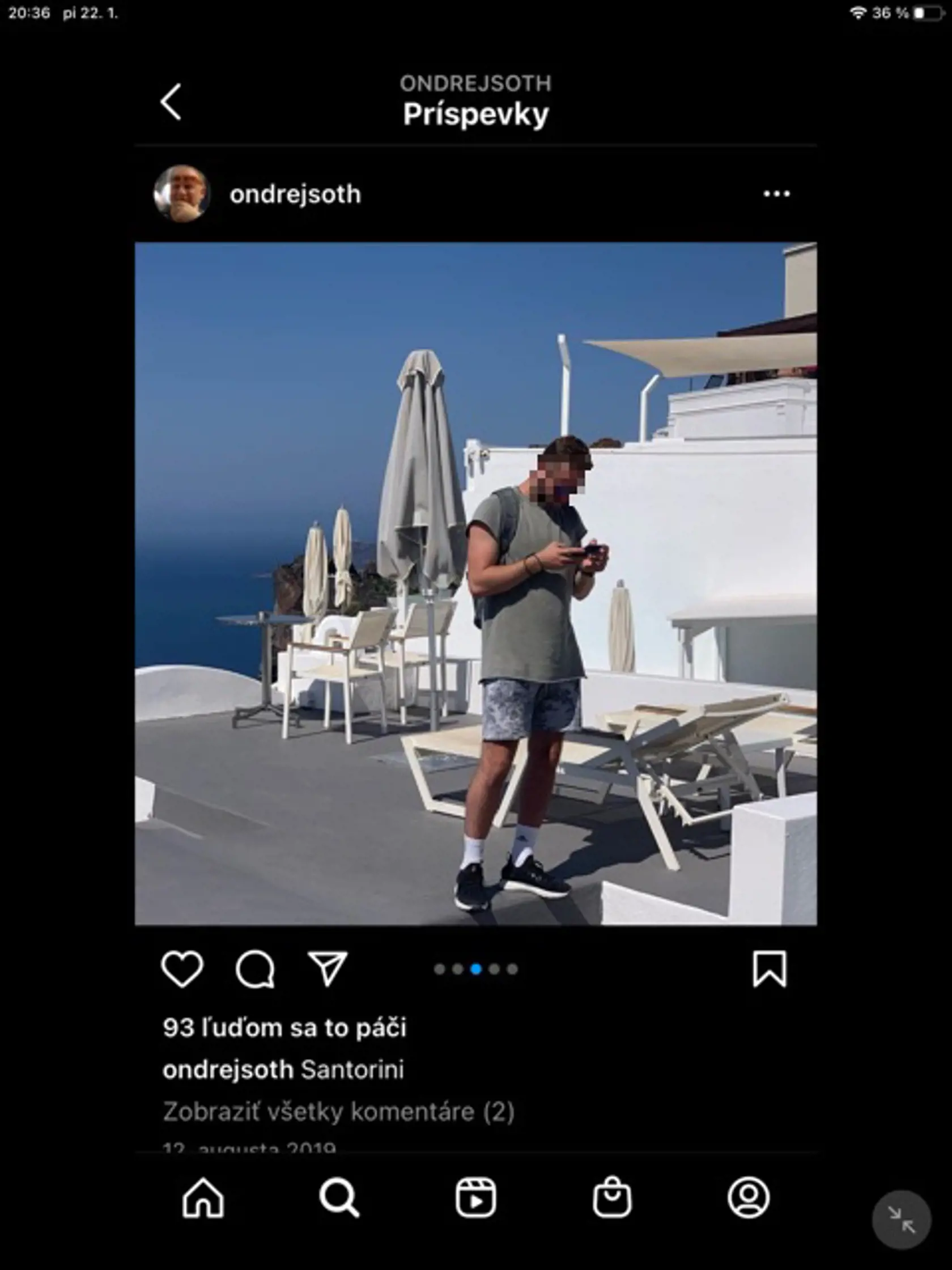 Ondrej Šoth bol v trojici na dovolenke so svojimi dvomi tanečníkmi baletu.