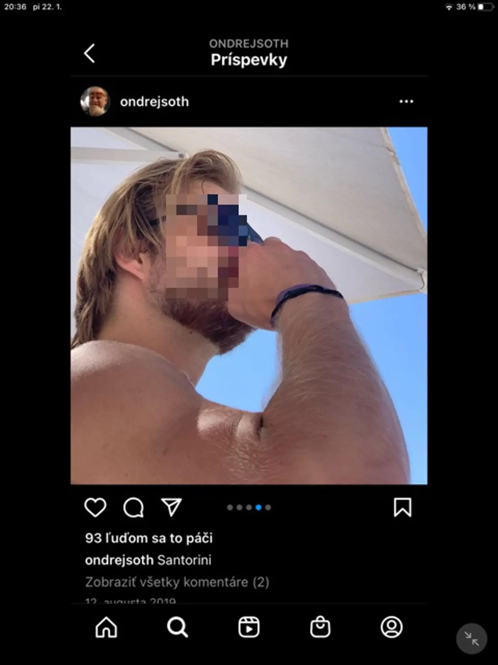 Ondrej Šoth bol v trojici na dovolenke so svojimi dvomi tanečníkmi baletu.